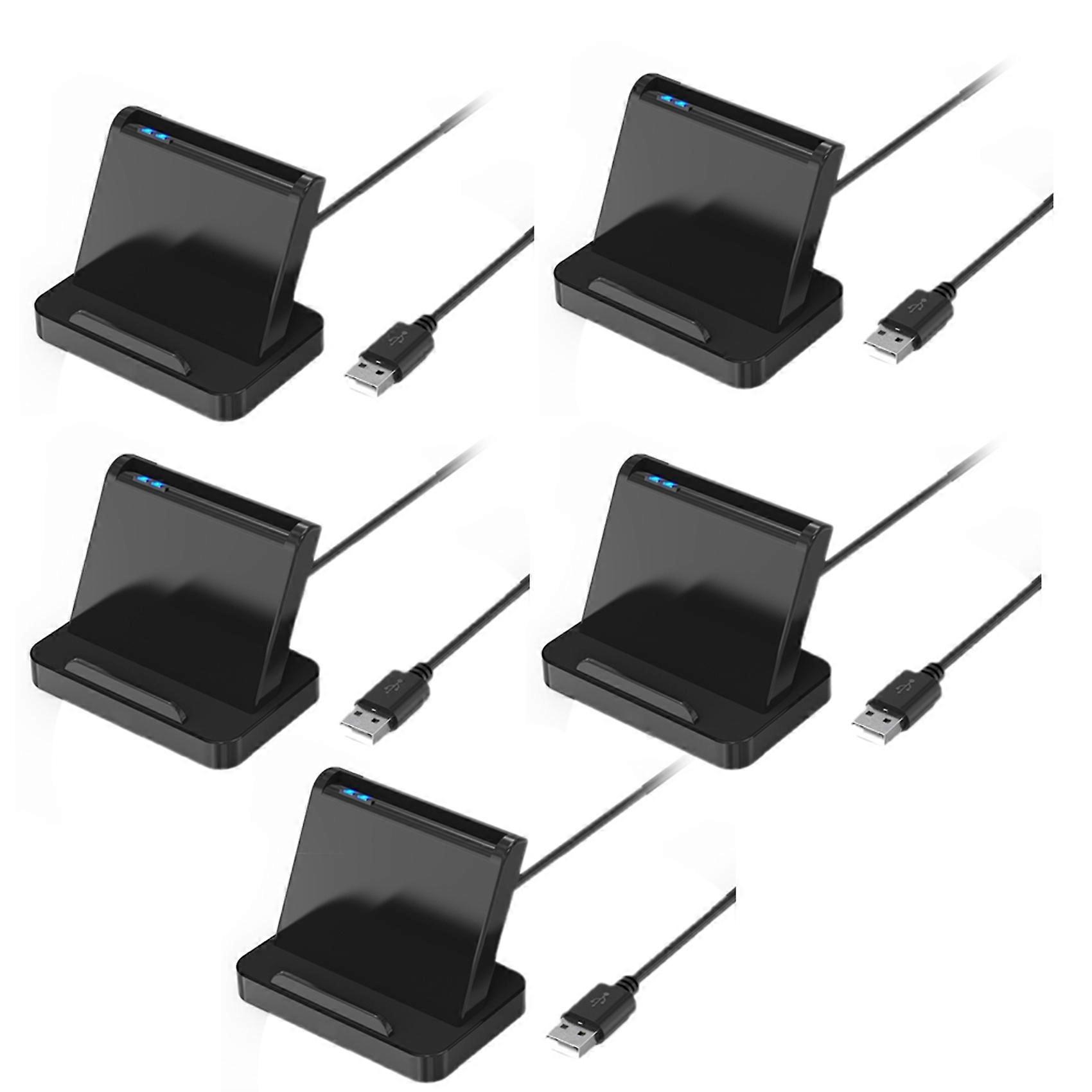 5X Smart Card Reader USB CAC IC ATM Smart Card Reader Universal SIM Card Reader USB-CCID ISO Connector for Windows Linux