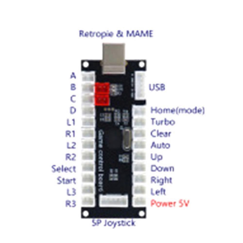 Zero Delay Arcade USB Encoder PC for PS3 Switch Raspberry Pi for 5PIN & 2.8MM Button Hitbox Controller