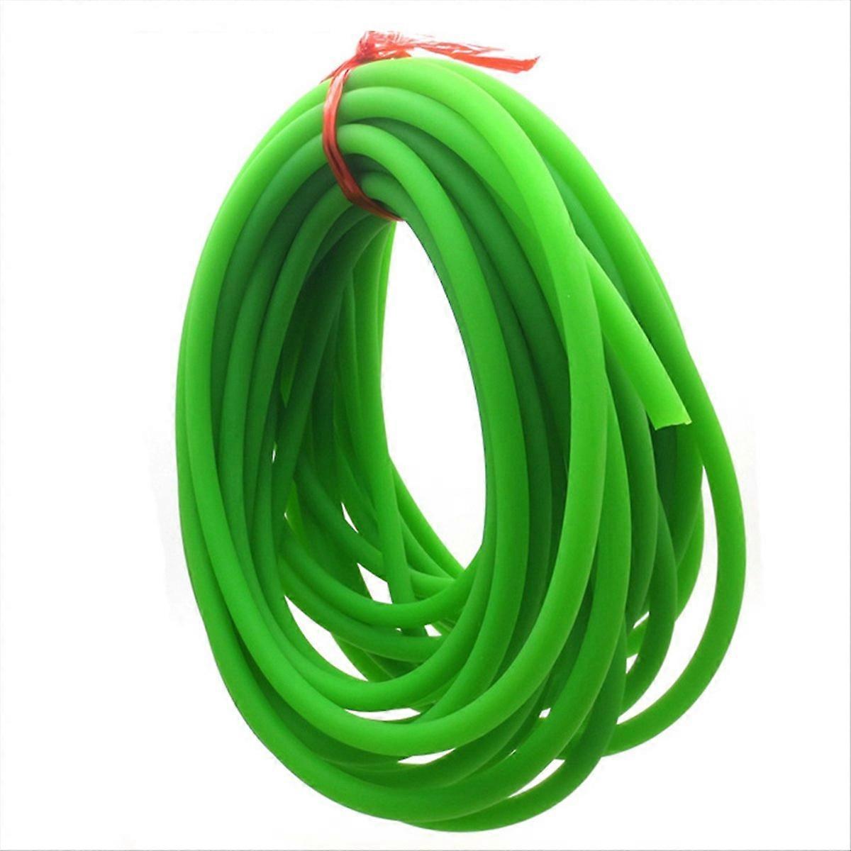 Solid 10Meter High Elasticity Latex Rubber Band Elastic Rope Green