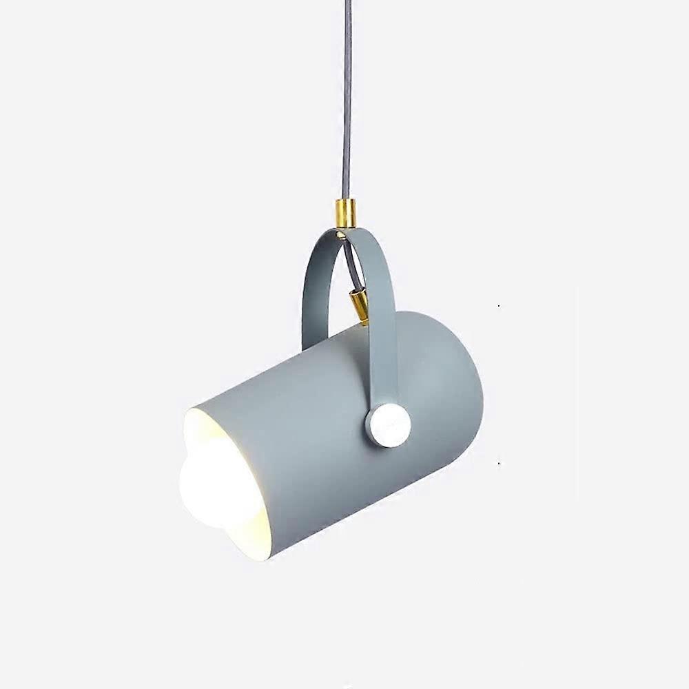 Adjustable Rotatable Nordic Pendant Light with Cylinder Shade, E27 Metal Ceiling Lamp for Kitchen Island and Dining Room