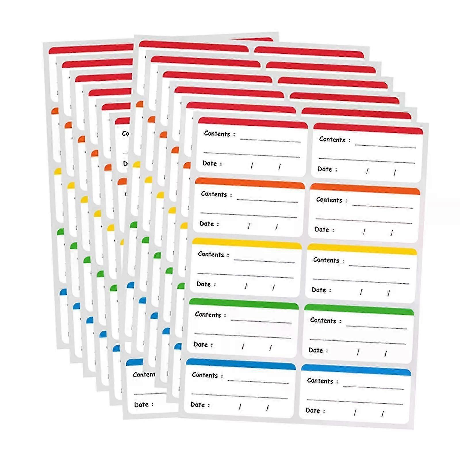 100pcs 6*3cm Removable Freezer Labels Food Storage Labels Stickers For Can Jar Boxes Refrigerator Kitchen Label For Containers