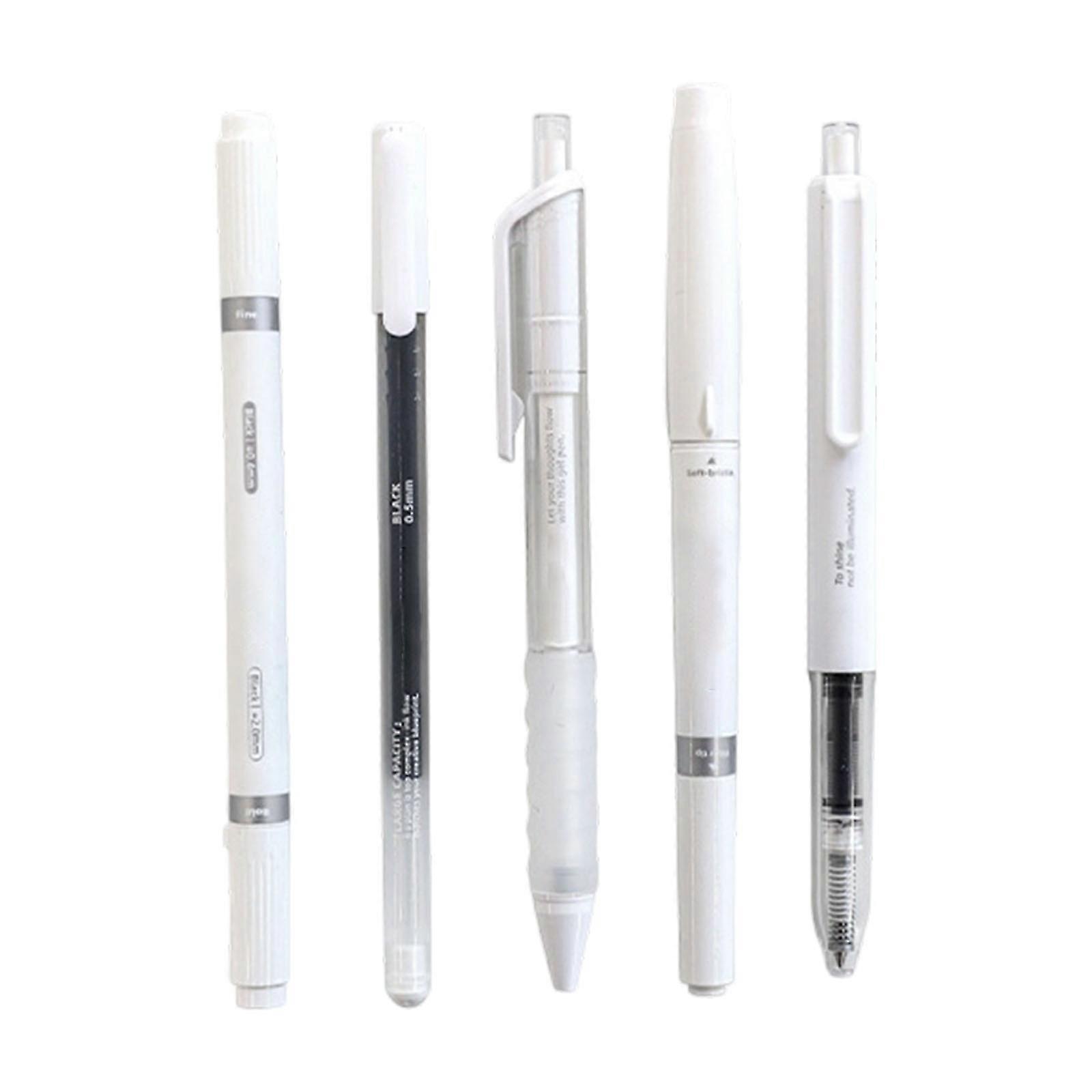5Pcs Noise Free Retractable Gel Pen Fast Dry Ink Non Smudge Writing Pen Comfortable Handle For Students Professional Multicolor