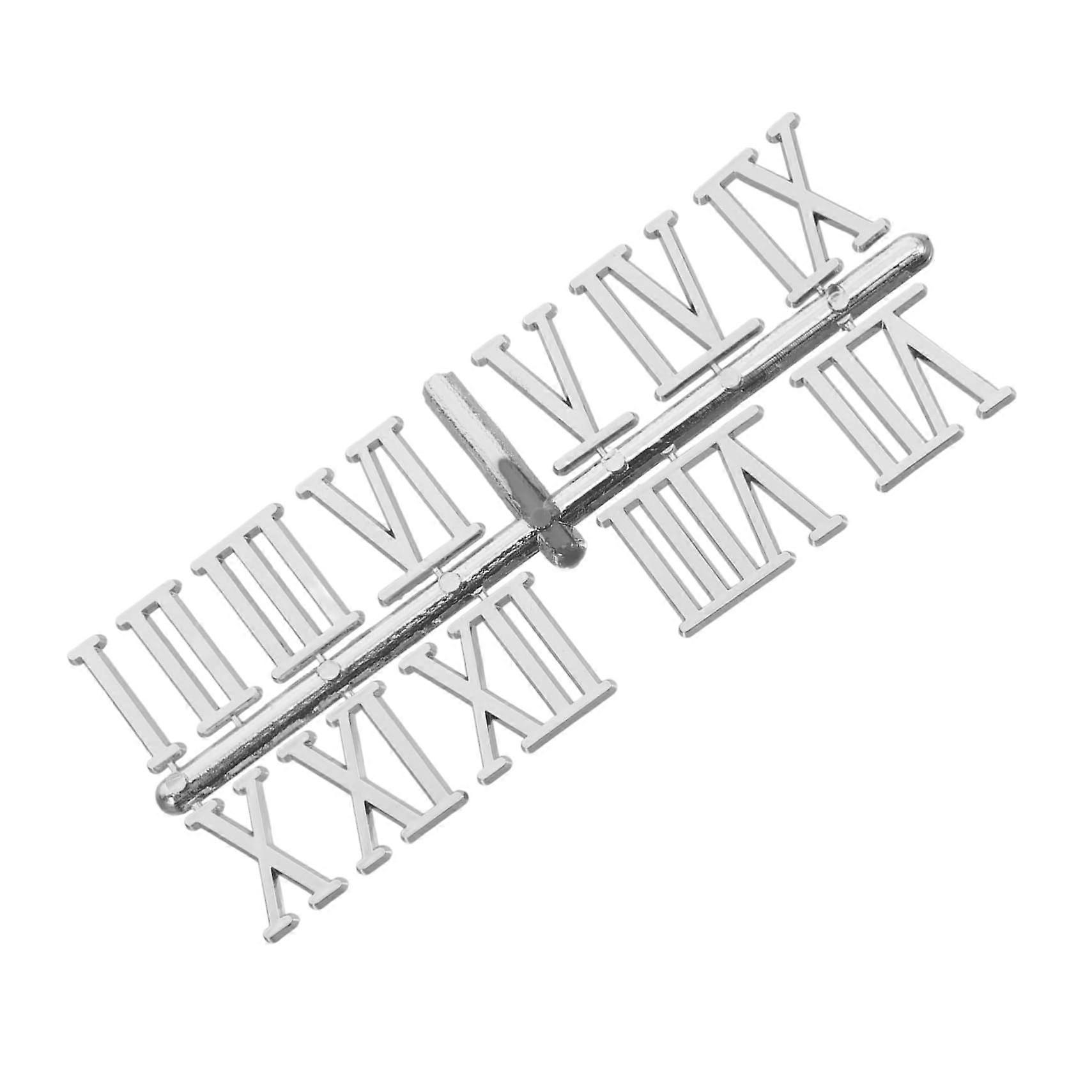 Clock  Kit with Electroplated Roman Numeral Clock Numbers for DIY Wall Décor Replacement