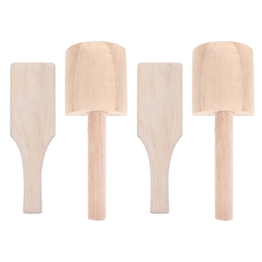 Wood Clay Paddle Wooden Pottery Board for Shaping 4Pcs Clay Modeling Tool