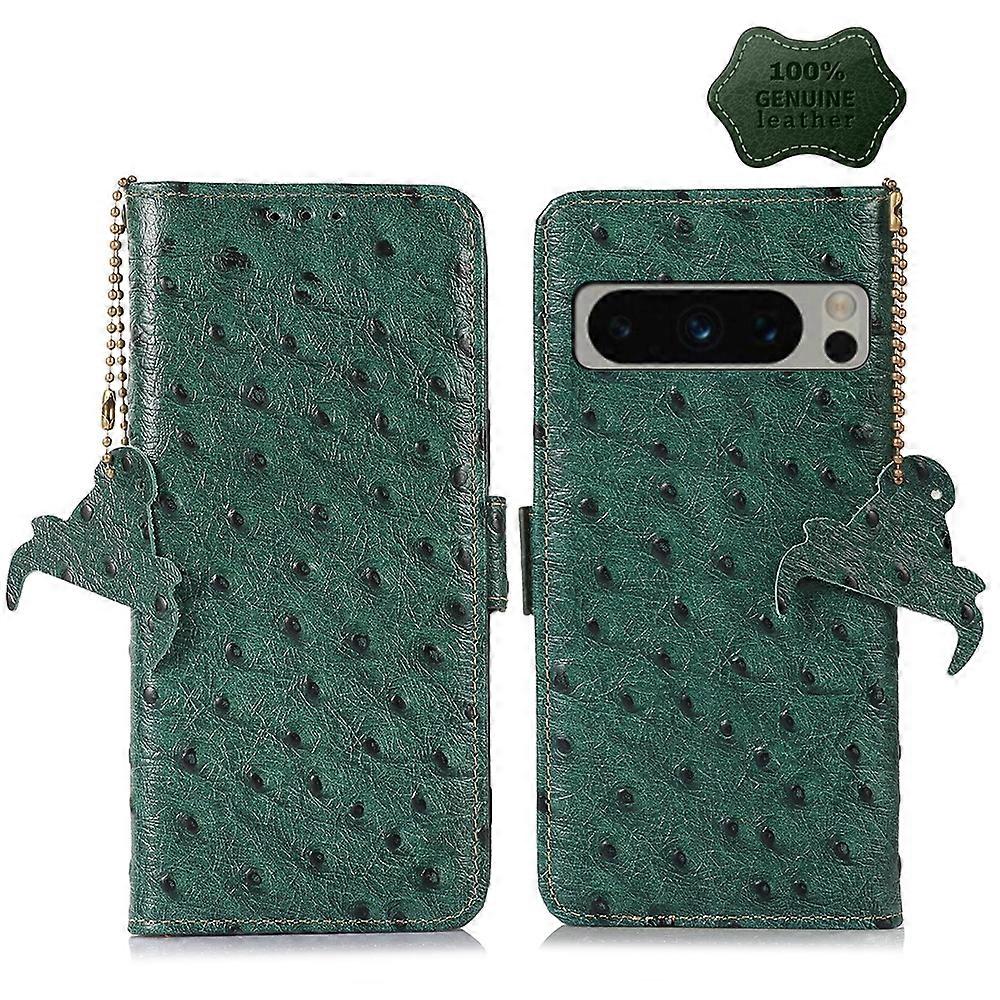 For Google Pixel 8 Pro Ostrich Pattern Leather RFID Phone Case