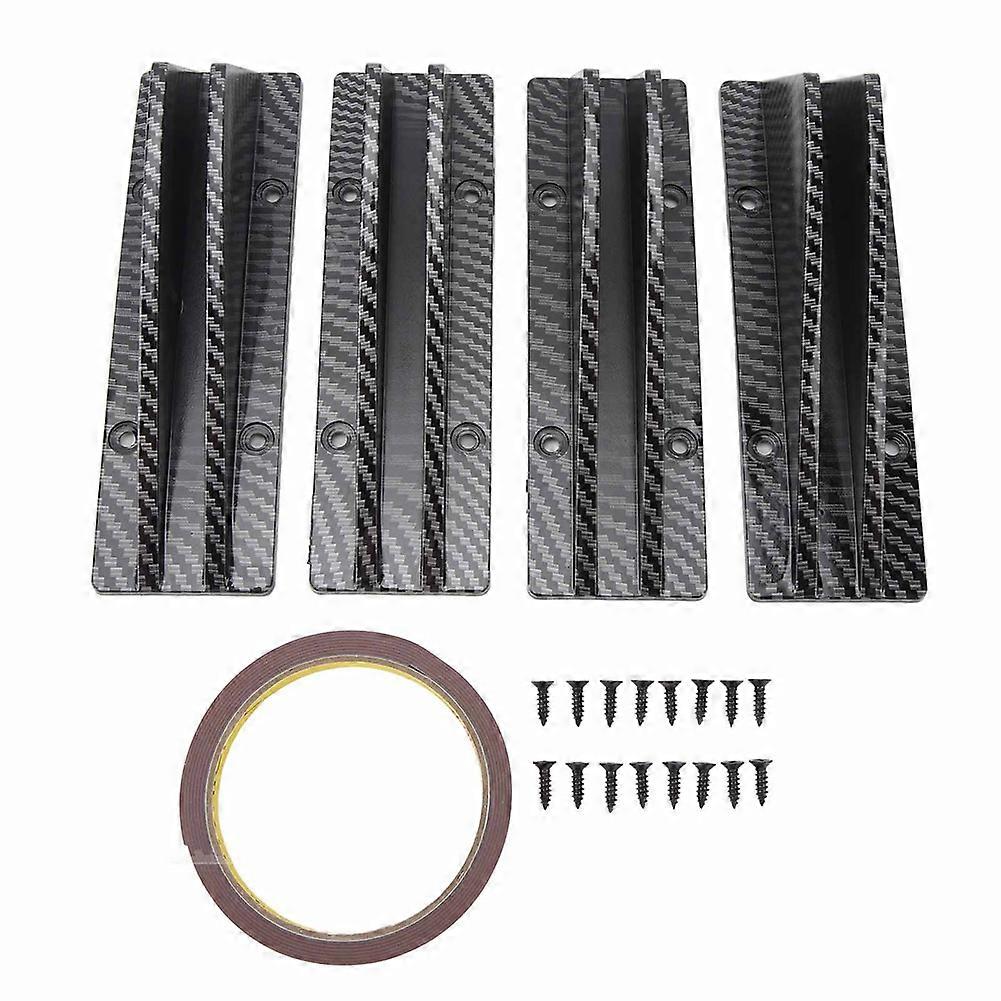 4PCS Car Rear Lower Spoiler Sporty Universal Rear Bumper Chassis Diffuser Lip Wing Splitter