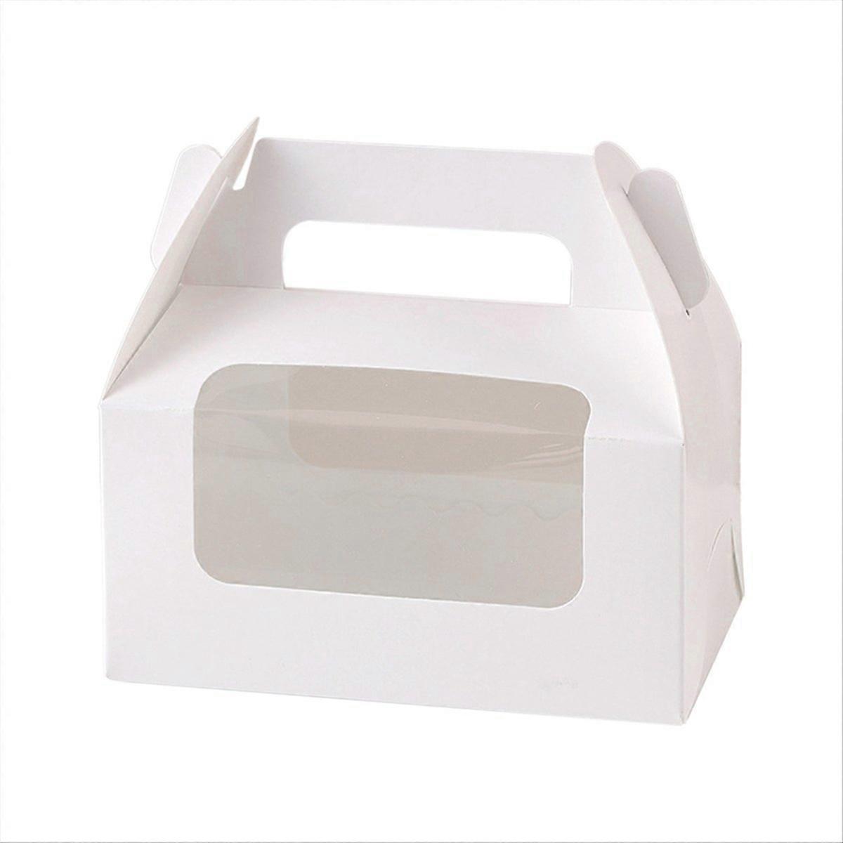 White Window Cake Box, Transparent PET, Used for Cake Rolls,