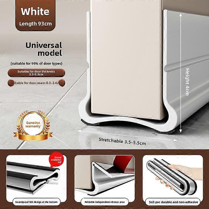 New Door Bottom Seal Strip Soundproof Windproof Light - Blocking Weatherstrip for Door & Window Gaps Bedroom Draft Stopper