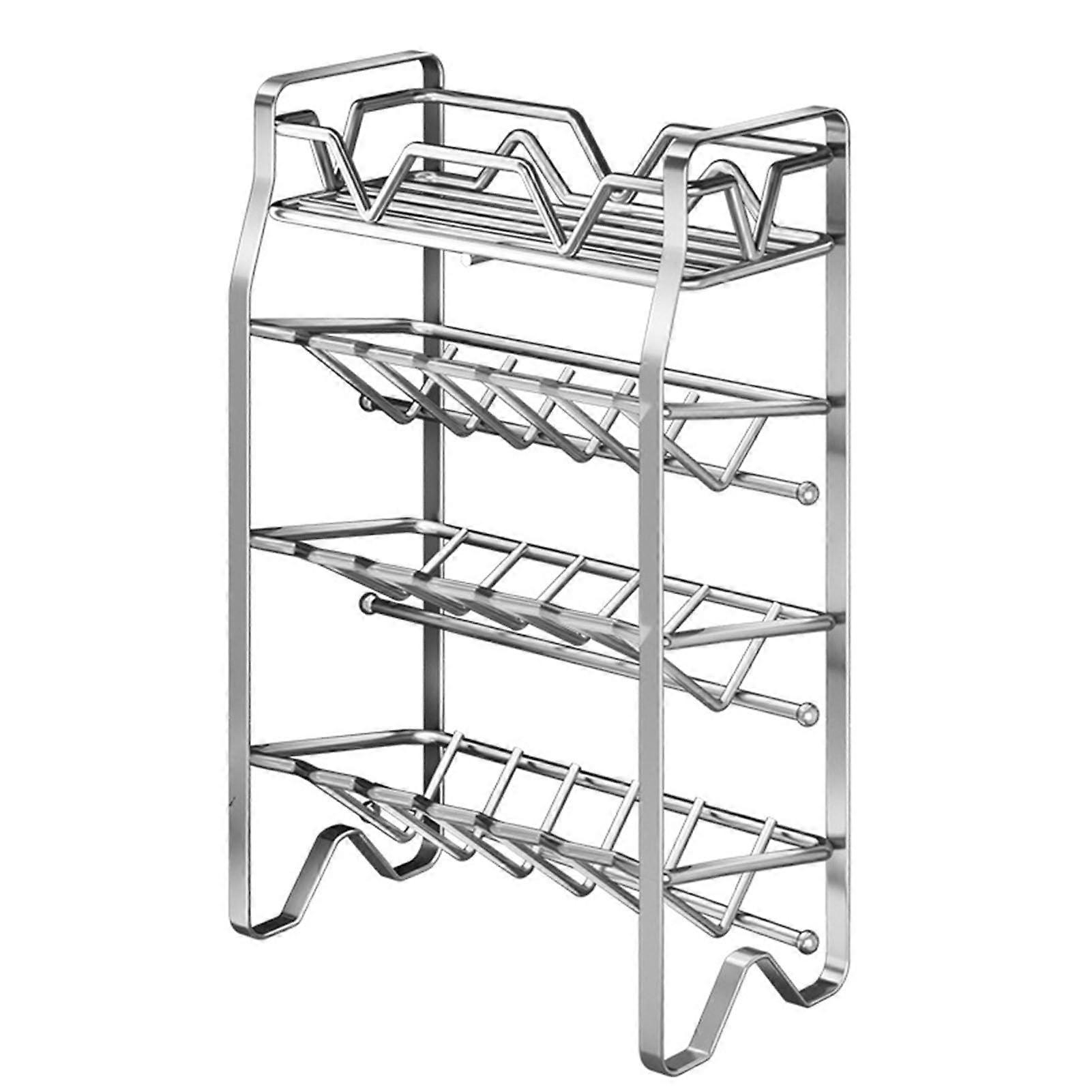 Kitchen Countertop Organizer Stainless Steel Spice Rack MultiLayer Space Saving Condiment Holder