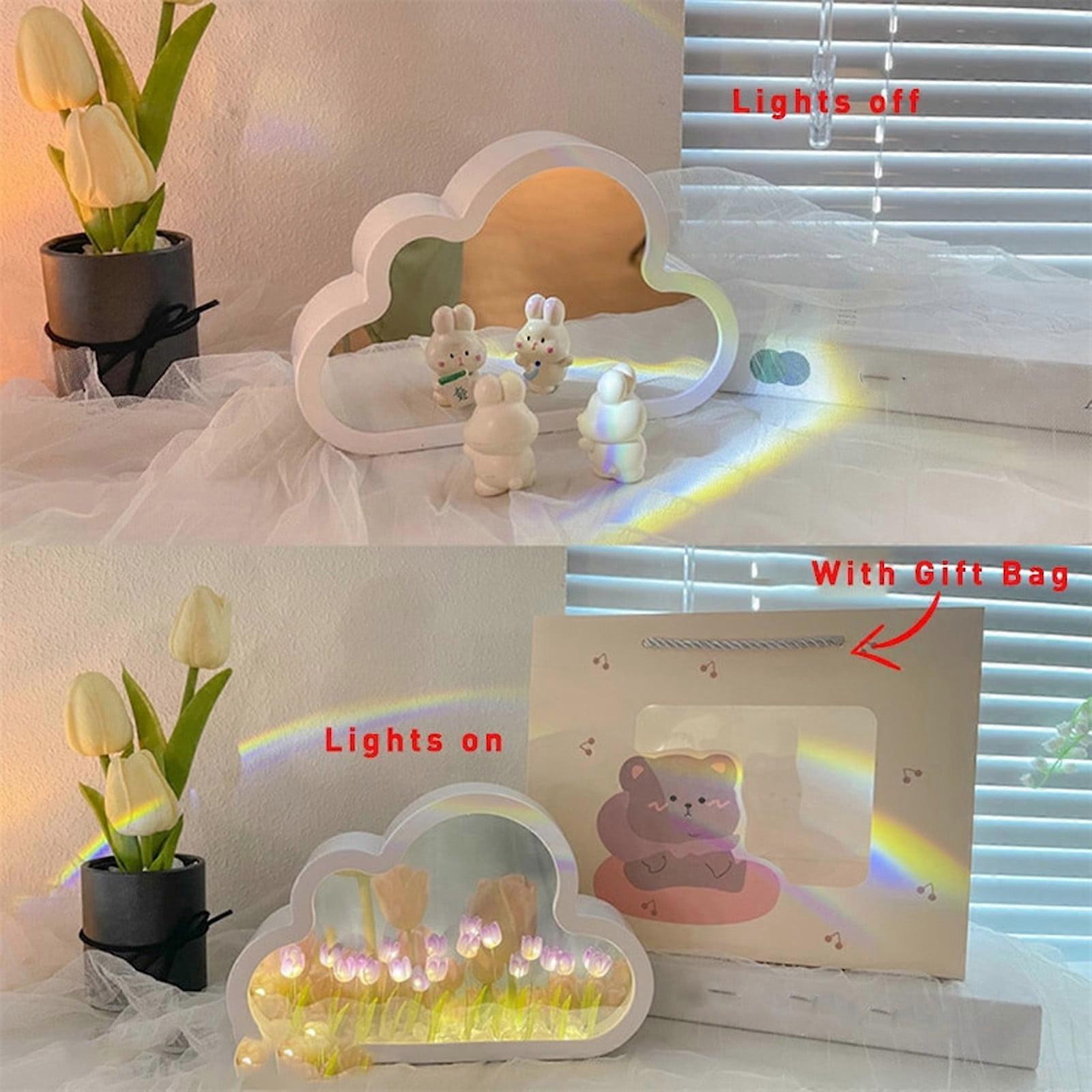 LOOPSUN Valentines Day Savings Clearance 2024! Diy Tulips White Clousd Lamp Diy Clousd Tulisp Mirror Night Light