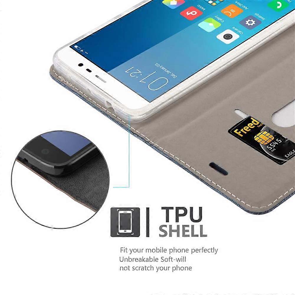 Xiaomi RedMi NOTE 4 Case Protective Case - in jeans look and stand function