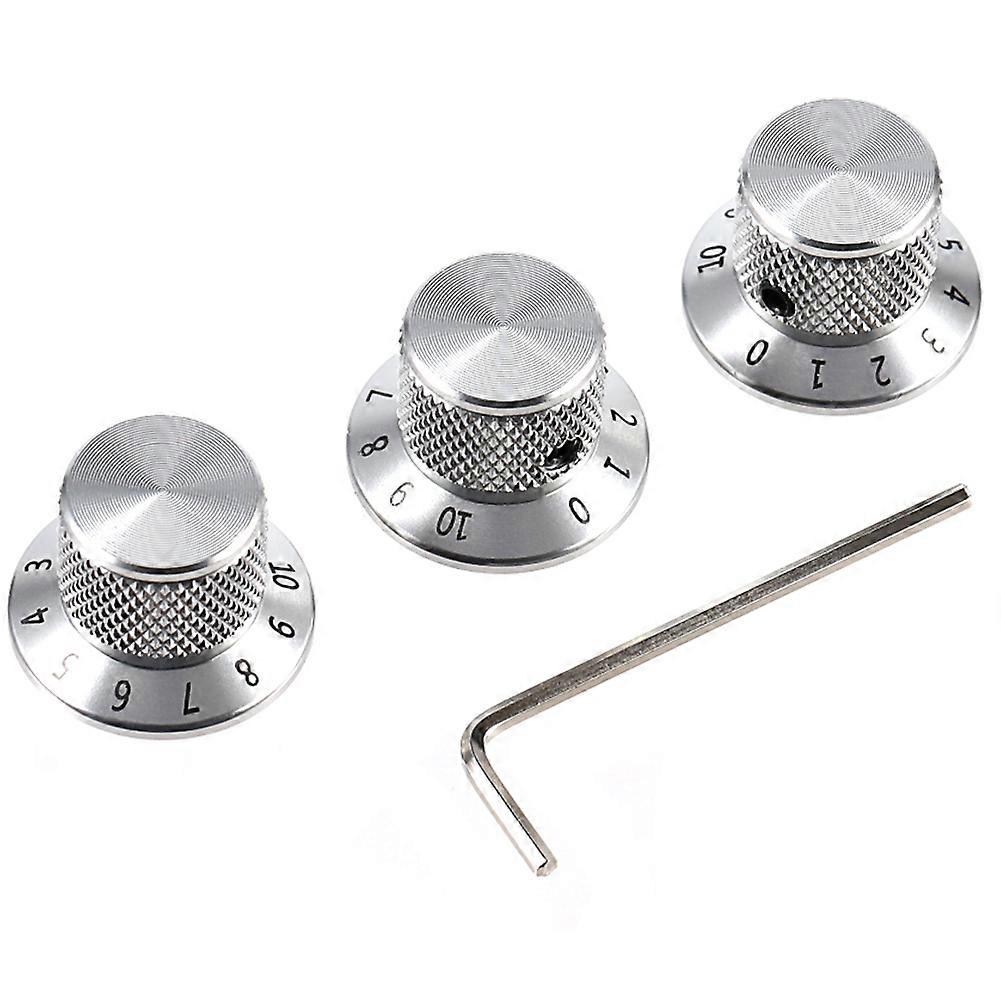 3PCS Guitar Knobs with Indicatrix Potentiometer Volume Tone Control Knobs Universal Top Hat Knobs for Electric Guitar