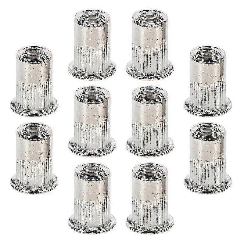 10pcs Rivet Nuts Stainless Steel M10 Flat Head Threaded Insert Rivet NutsertGOOD