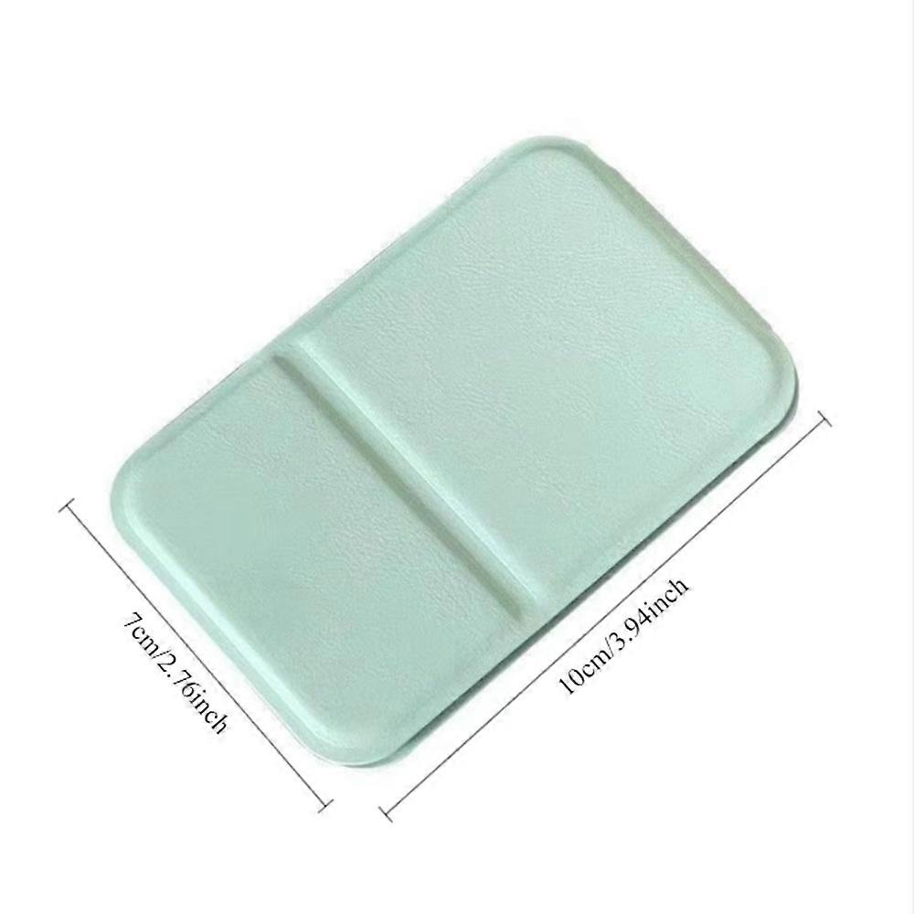 Desktop Makeup Mirror Solid Color PU Leather Simple Portable Handheld Makeup Mirror Foldable Student Compact Cute Pocket Mirror