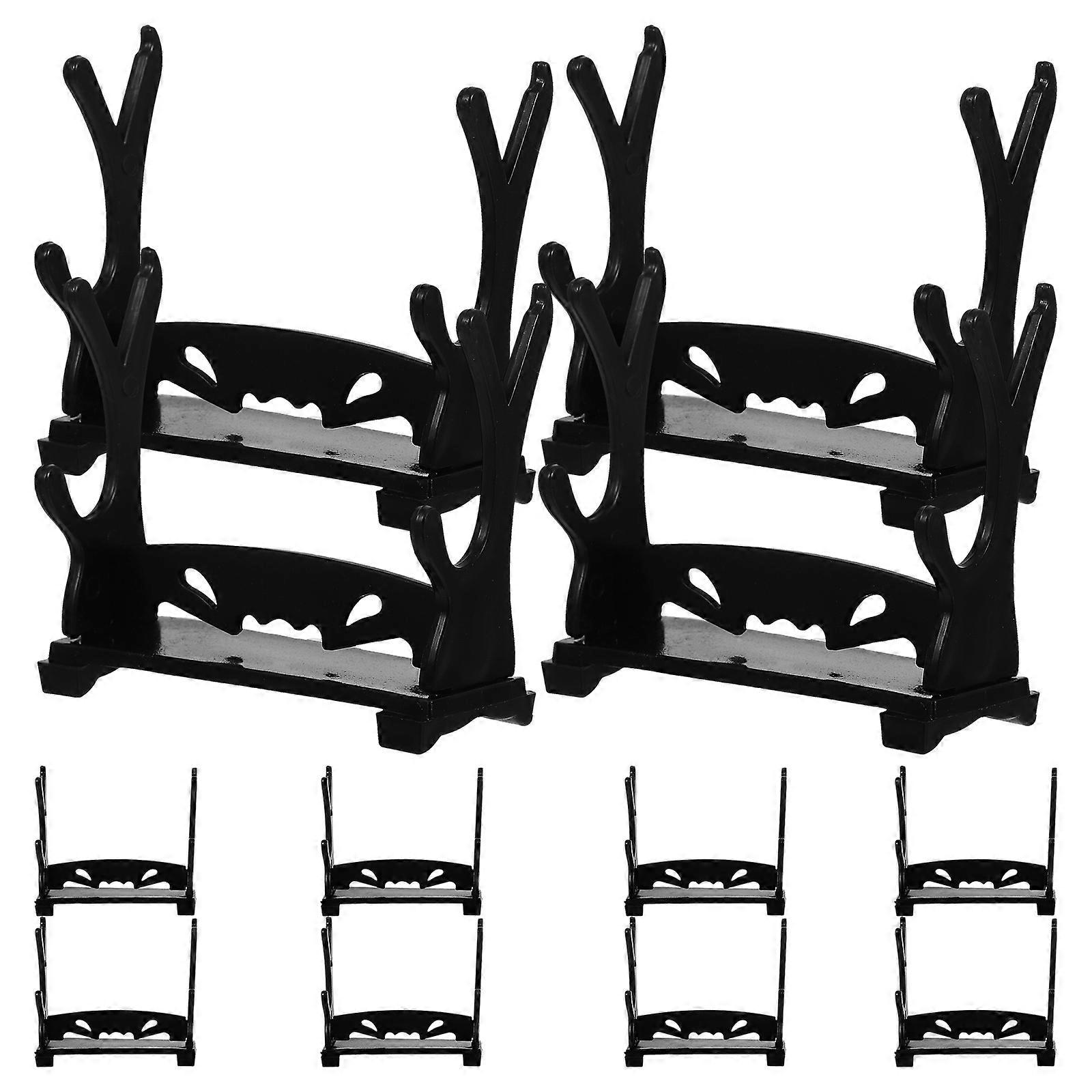 Display Stand Tabletop Sword Organizer for 30Pcs Black ABS
