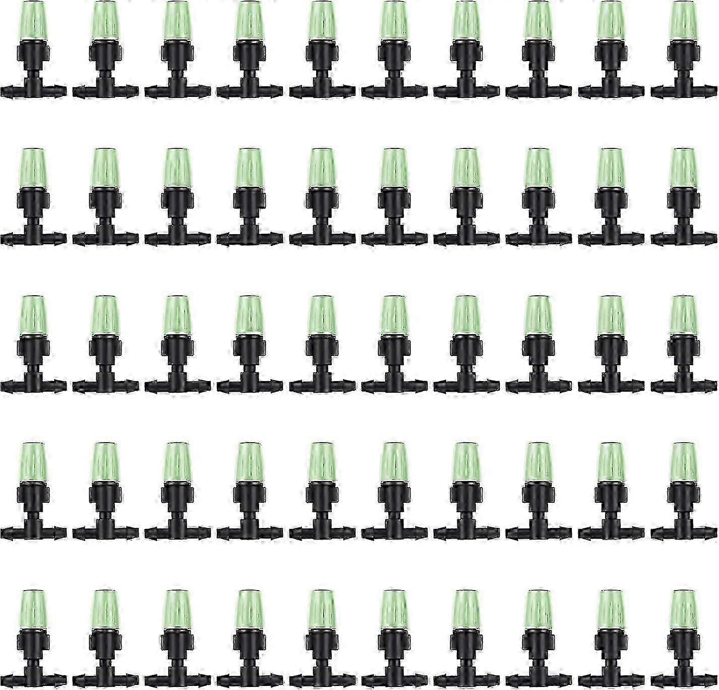 100Pcs Automatic Drip Irrigation Kit Adjustable Sprinkler Flow Irrigation Drippers, 3 Tee Pipes Kit