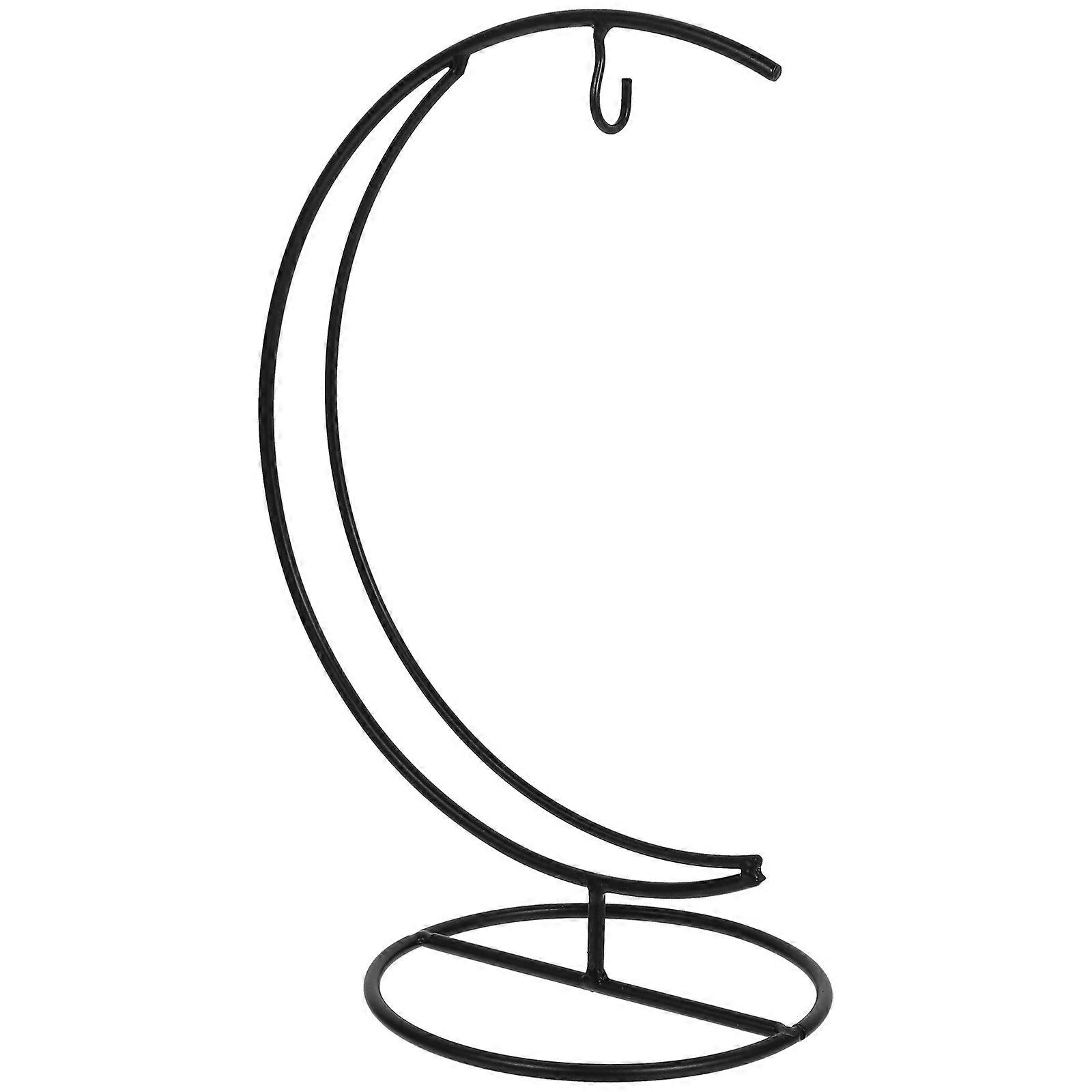 Black Iron Hanging Stand for Lantern Ornament Display 2Pcs Holder