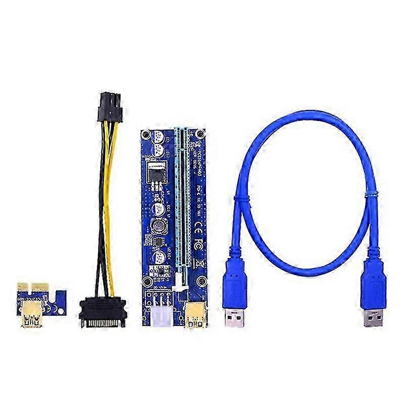 PCI-E Riser 6 PIN Powered PCIE Extension Cable GPU Riser GPU Extension Cable PCIEX1 to PCIE X16 Ext