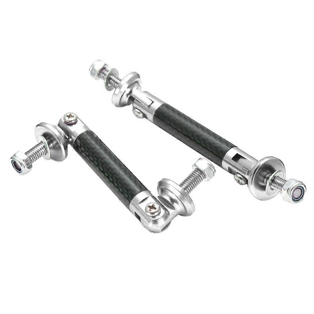 Car Bumper Splitter Rods 2Pcs Aluminum Alloy Front Rear Lip Support Bars Silver Universal Kit