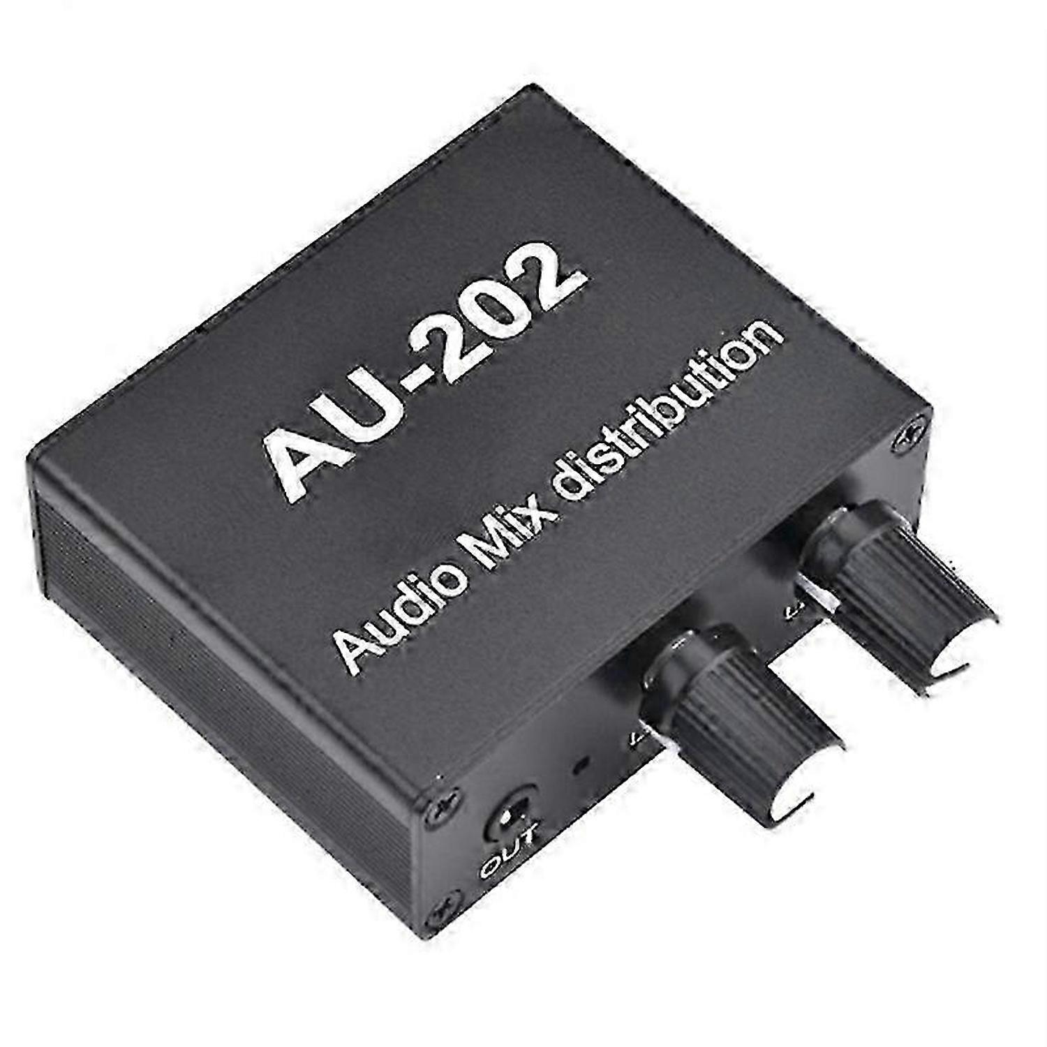 AU-202 2 Input 2 Output Stereo Mixer Audio Distributor 2025