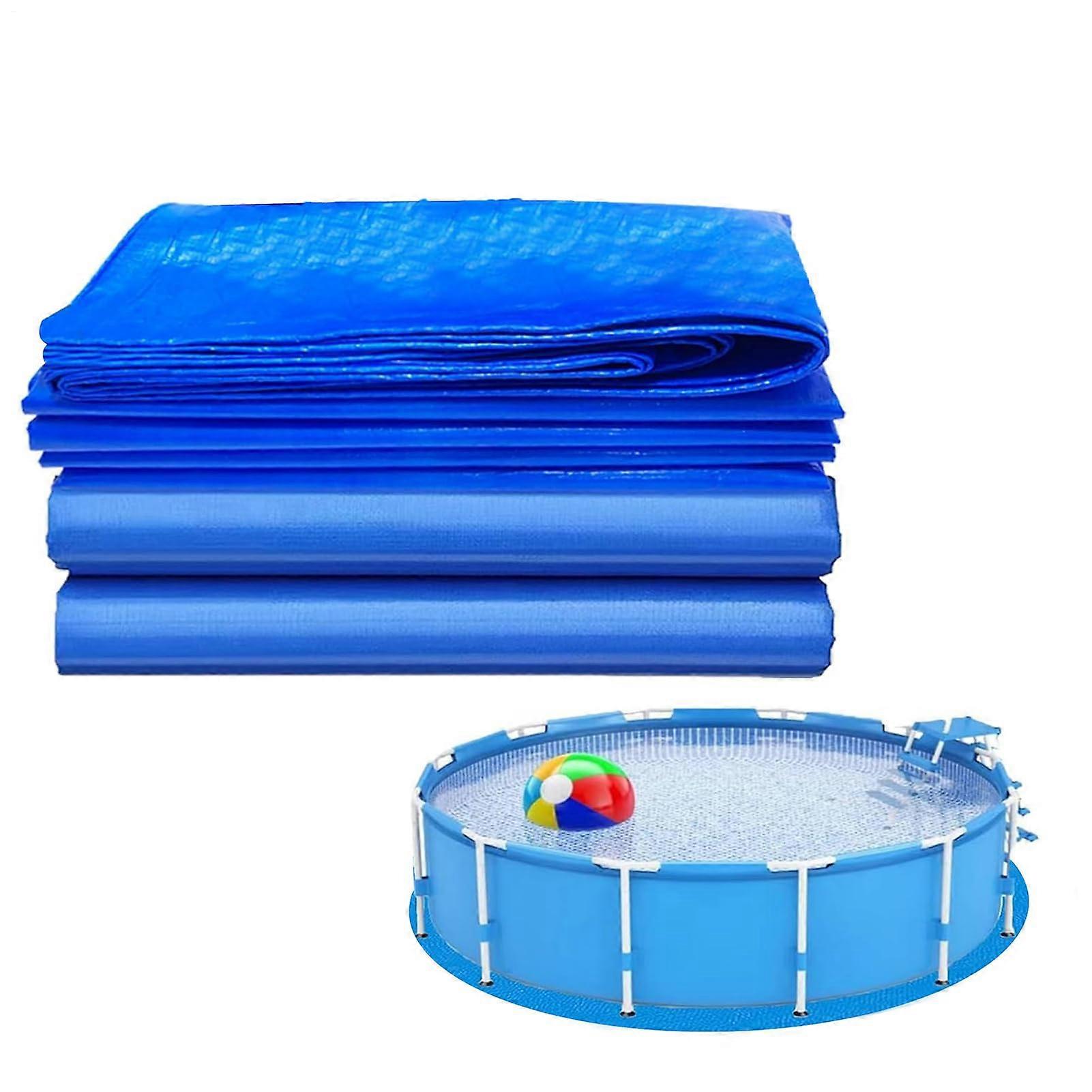 Round Pool Ground Cloth 9.8ft Thickened Waterproof Floor Protector UV Resistant Cushion Fit