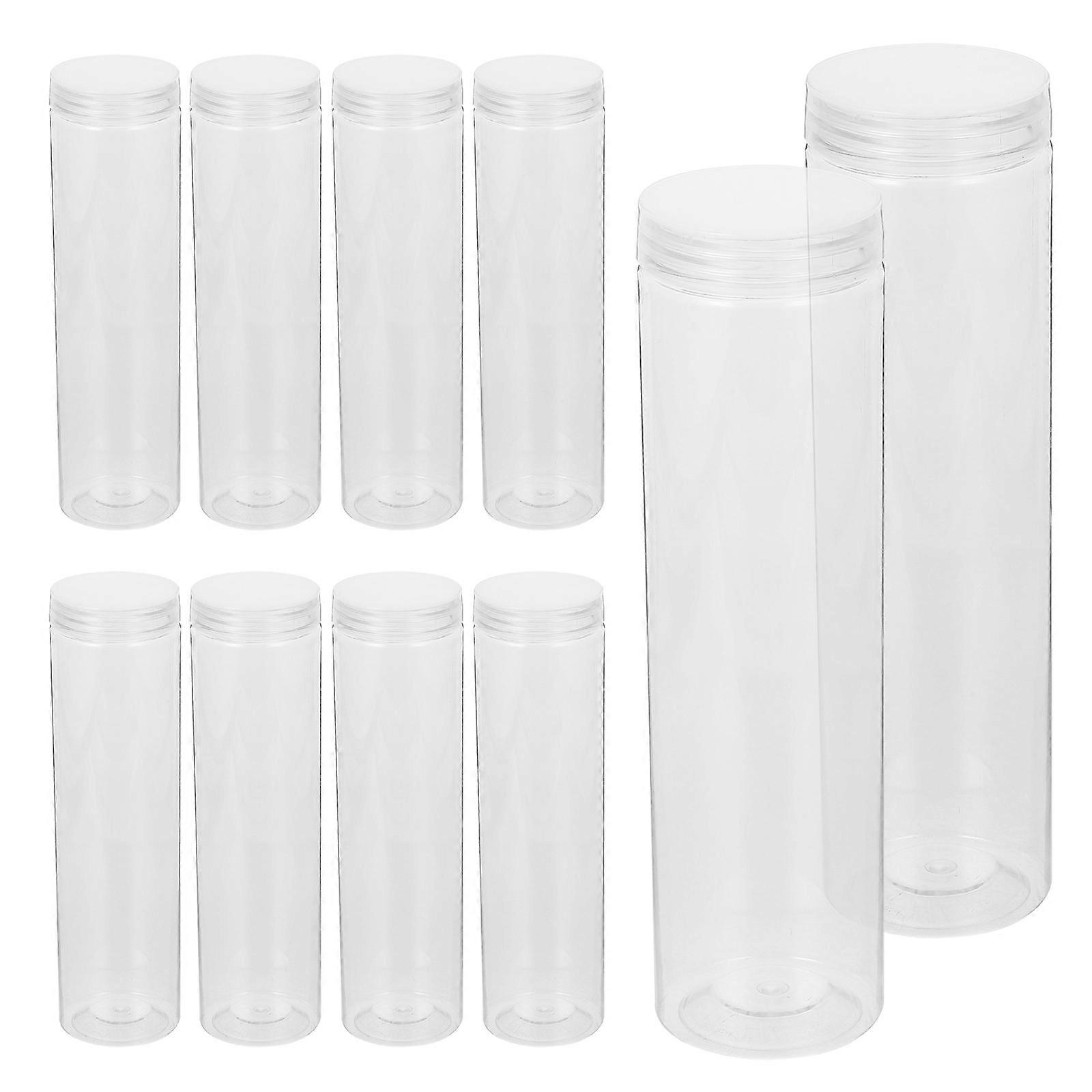 Plastic Juice Bottle for Storage 10Pcs Transparent Beverage Bottle Container