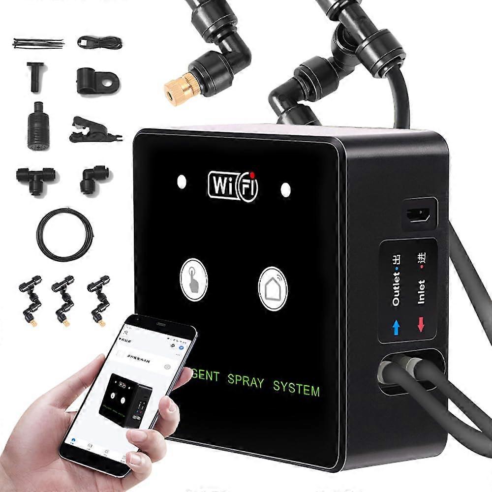 WiFi Controlled Reptile Misting System with Smart App Control, Automatic 360° Rotating Nozzle