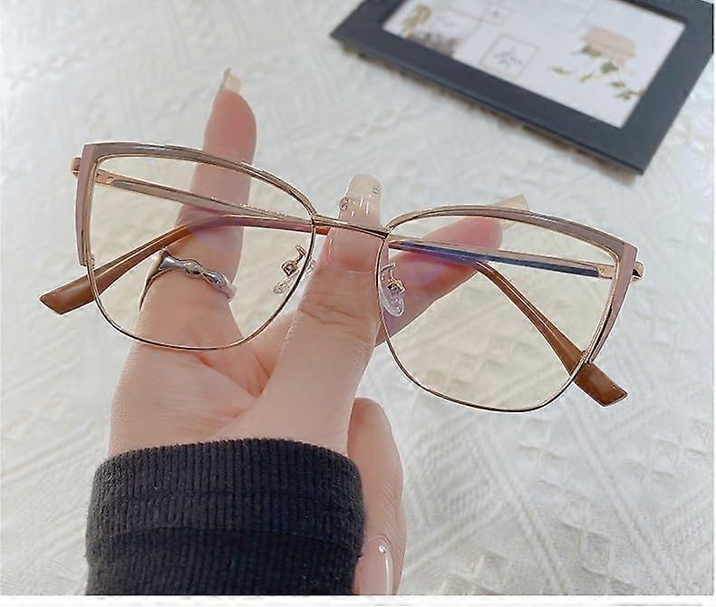 Oversized Blue Light Blocking Reading Glasses +3.00 Cat Eye Anti Glare Computer Eyewear C2