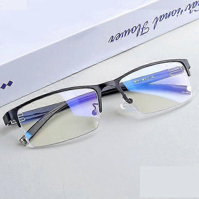Blue Light Blocking Reading Glasses for Men and Women, UV Protection, Black +350 Rectangular Readers