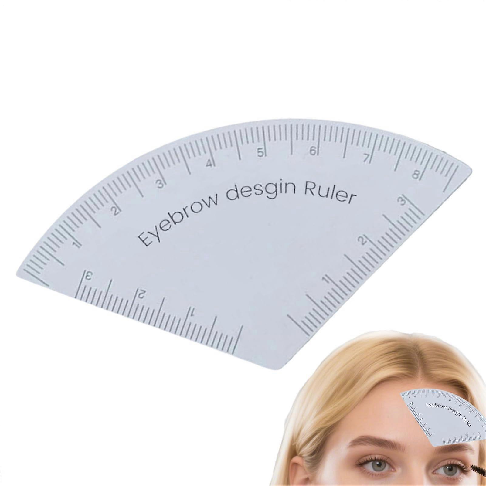 Eyebrow Ruler with Ergonomic Curved Design for Accurate Brow Mapping, Reusable PVC Shaping Tool