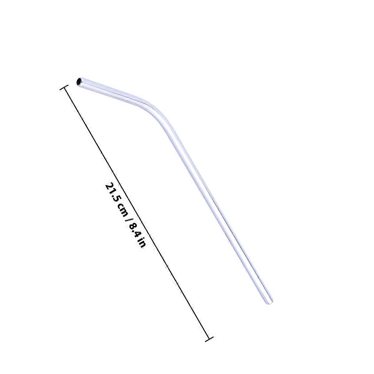 Stainless Steel Drinking Straw Curved for Drinking 1Pcs Silver Reusable