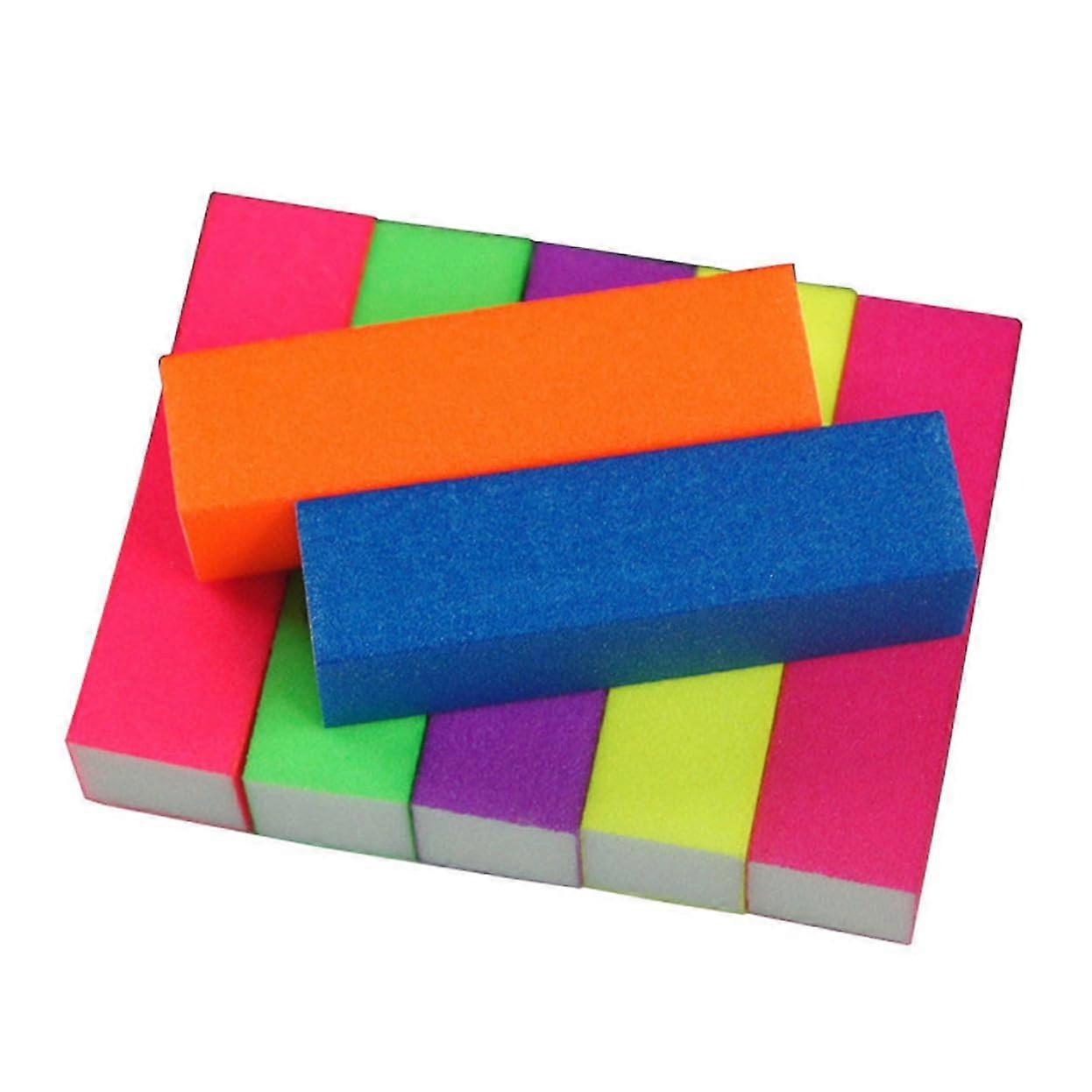 10Pcs Nail Buffer Blocks Set AllSided Washable Sponge for Manicure Pedicure Acrylic Nails