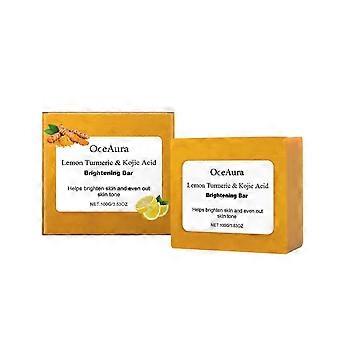 Lemon Turmeric Soap - Gentle Cleanser for Brightening Skin Care, Face & Body Wash, 100g