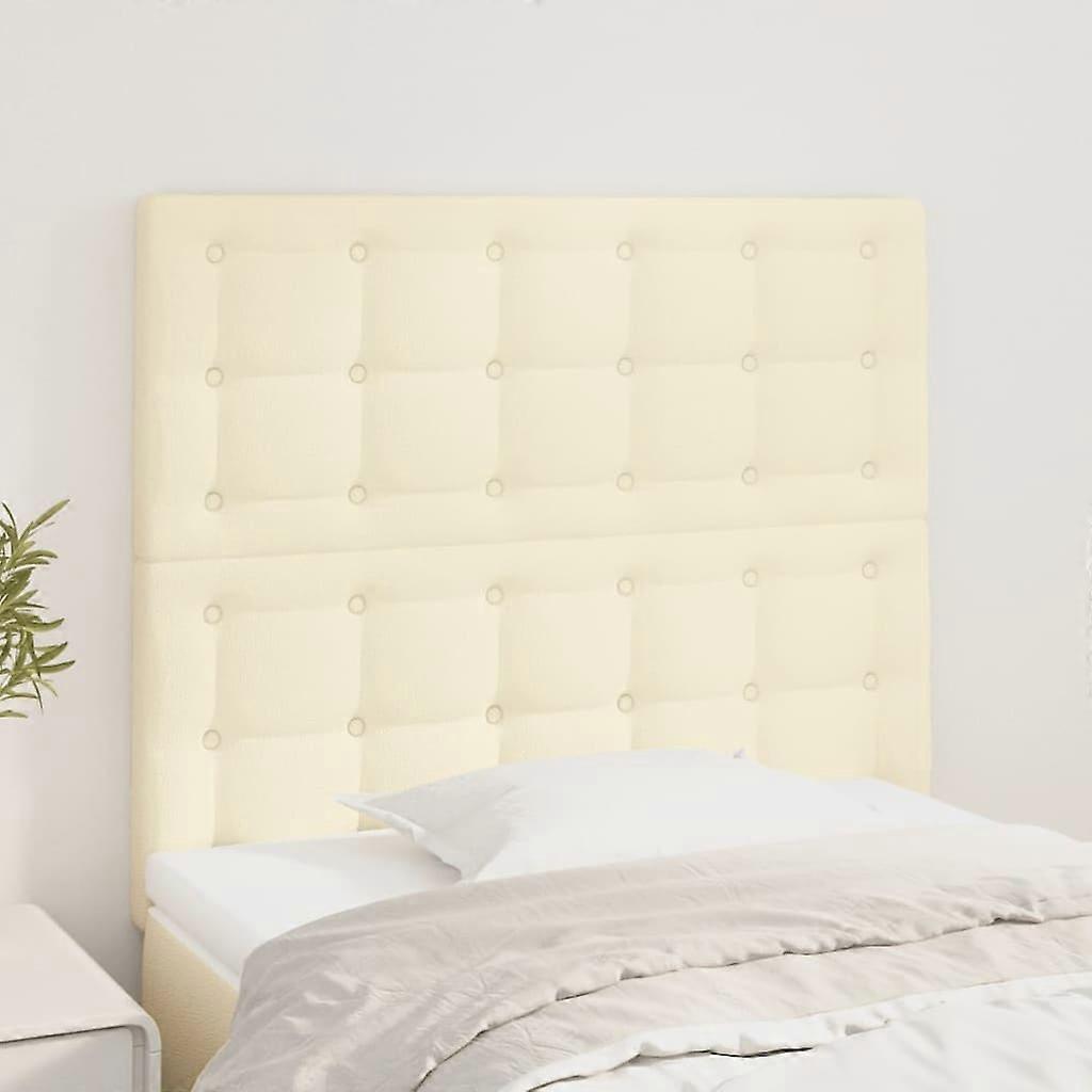 Kopfteil Creme 90x5x118/128 cm Kunstleder