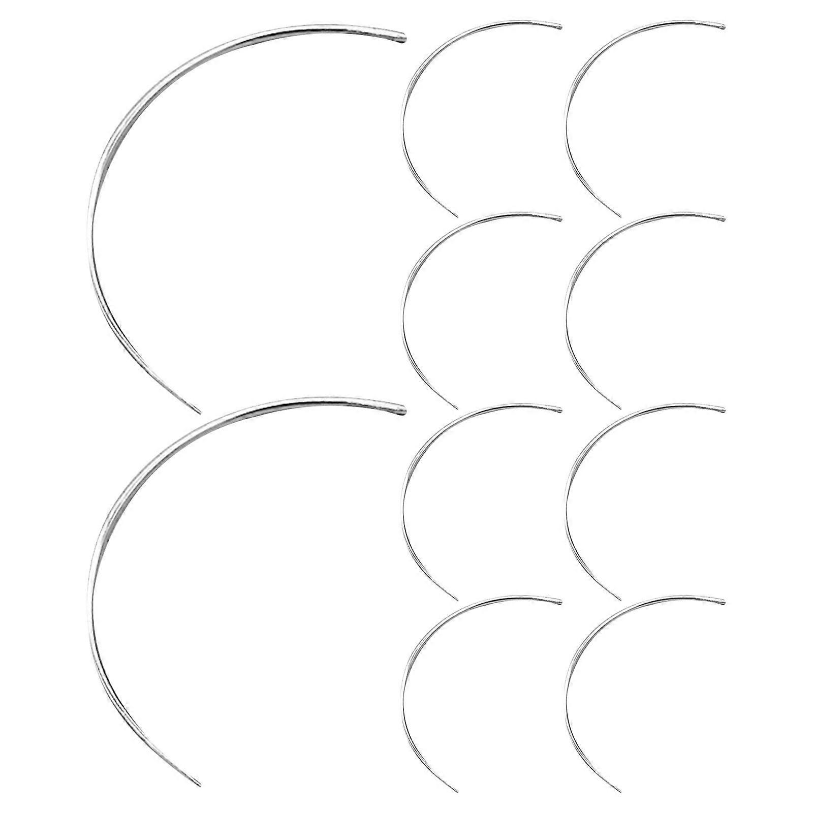 Agulhas curvas de 50pc C Tipo Tecelagem Agulha de Costura Agulha de Couro agulhas de couro (2,0 polegadas + 2,5 polegadas)