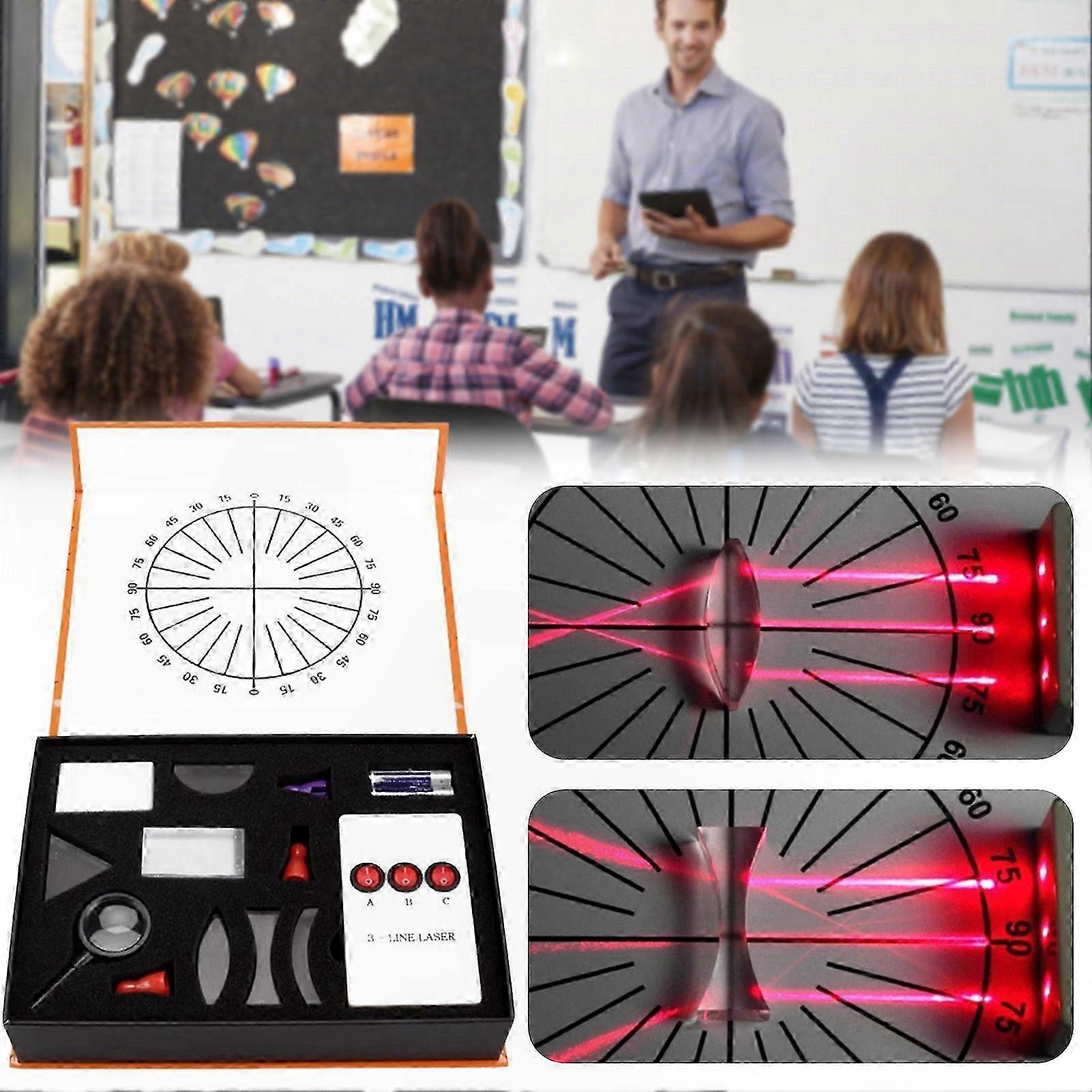 Triangular Prism Set for Light Refraction and Reflection Experiments - Educational Science Tool for Classroom Learning