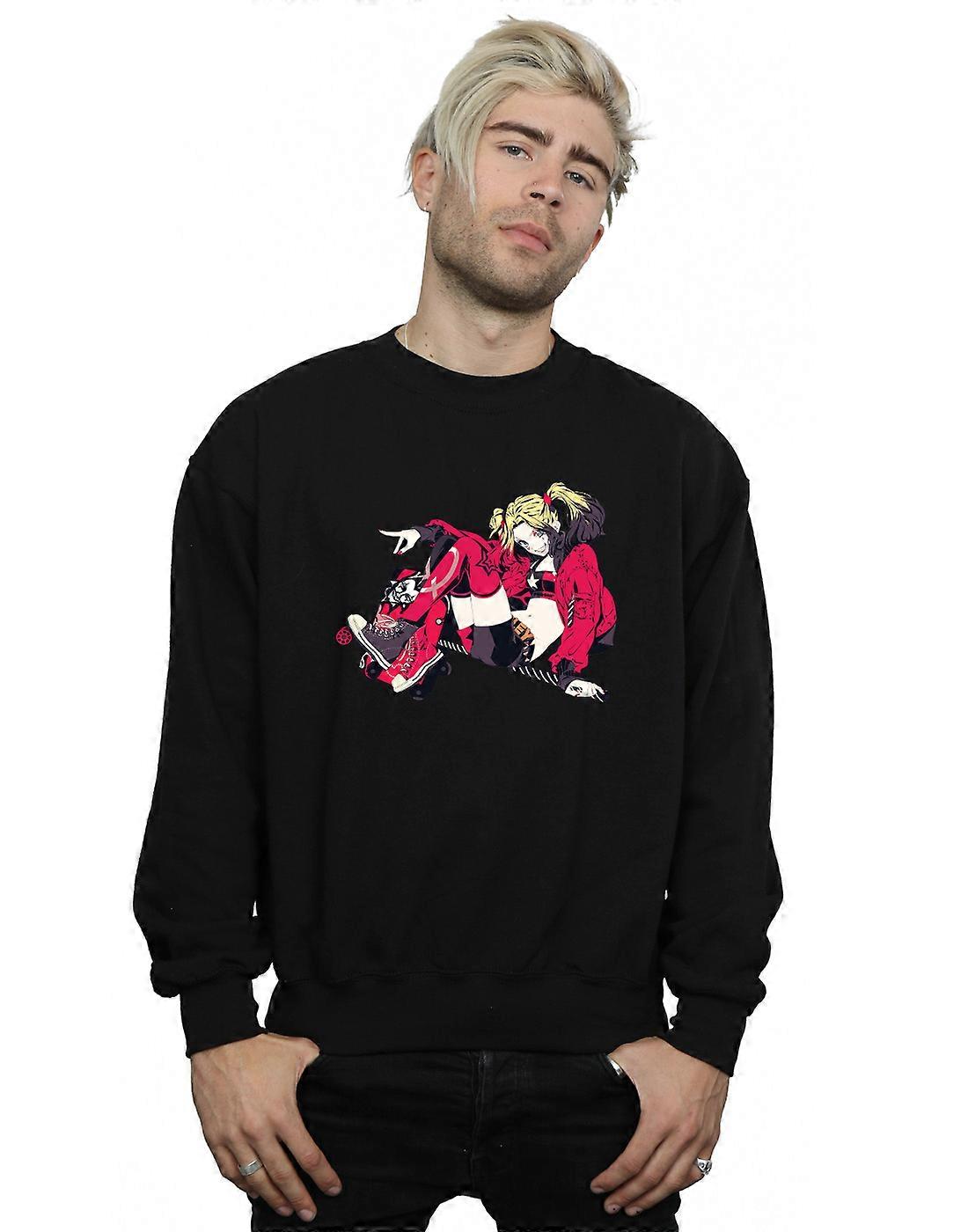 DC Comics Men's Harley Quinn Rollerskates Sweatshirt