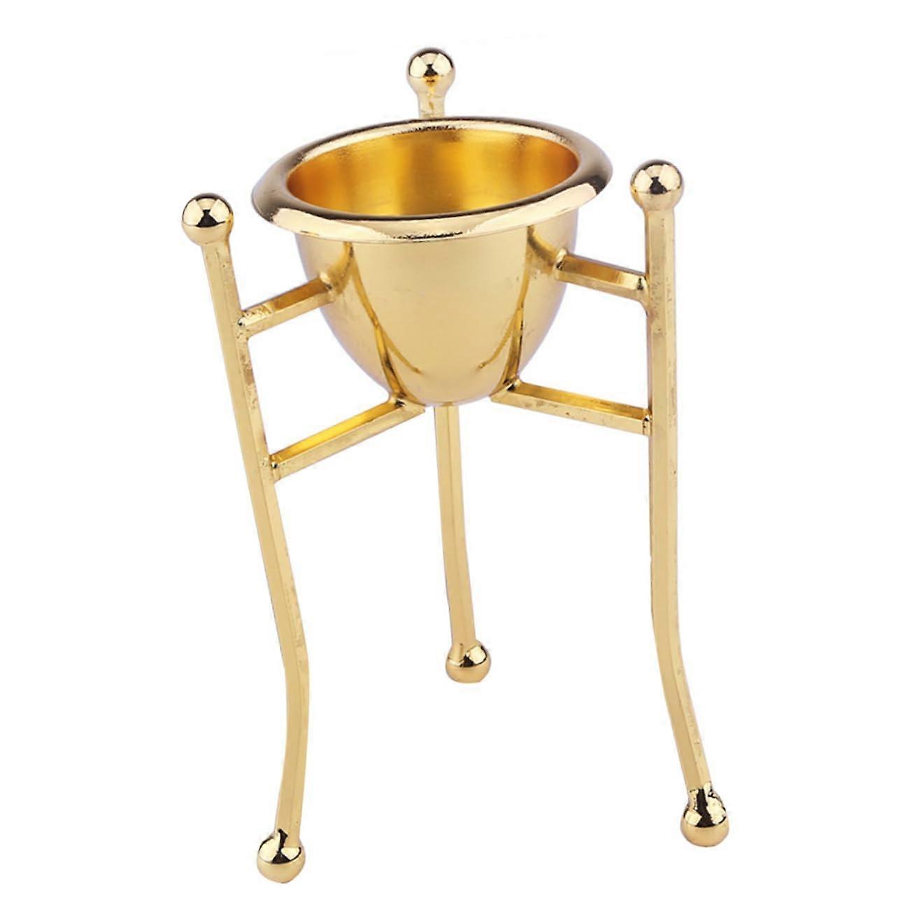 Golden Copper Egg Holder Triangle Rack for Secure Egg Holding and Elegant Table Presentation