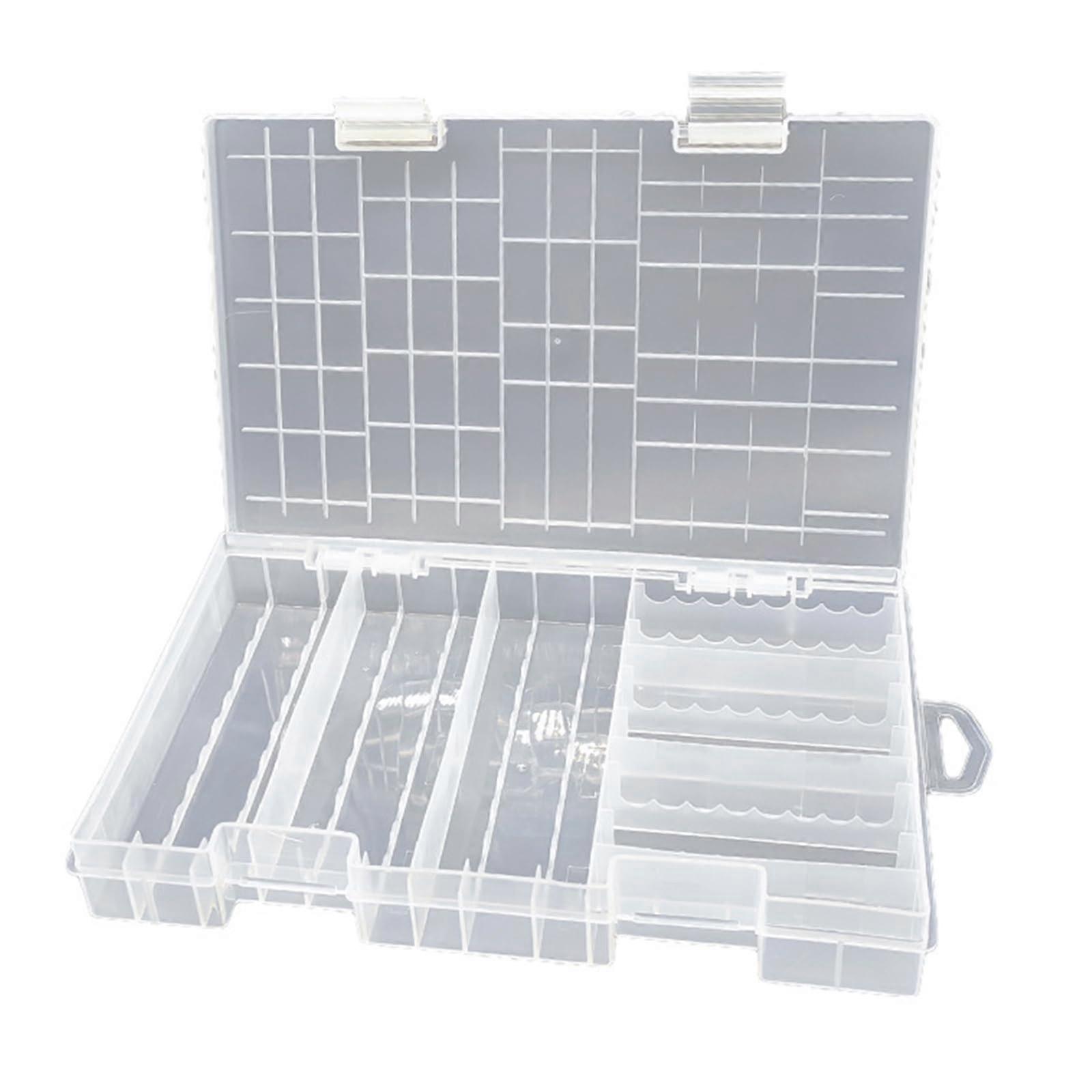 Battery Holder Storage Case for AA and AAA Batteries with Clear Cover and Secure Closure