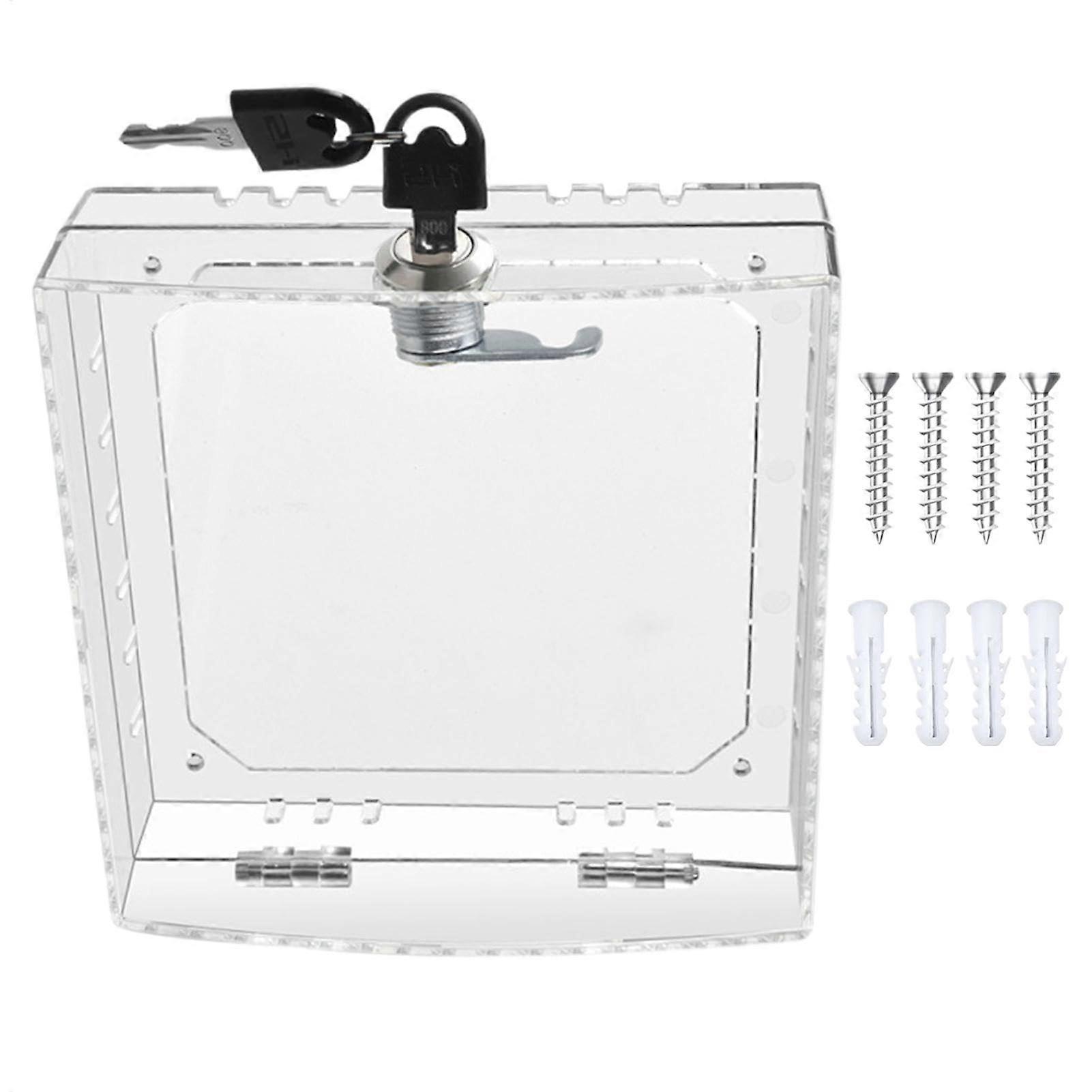 Thermostat Lock Box with Key, TamperProof Wall Mounted Guard, Energy Saving Fits Various Models