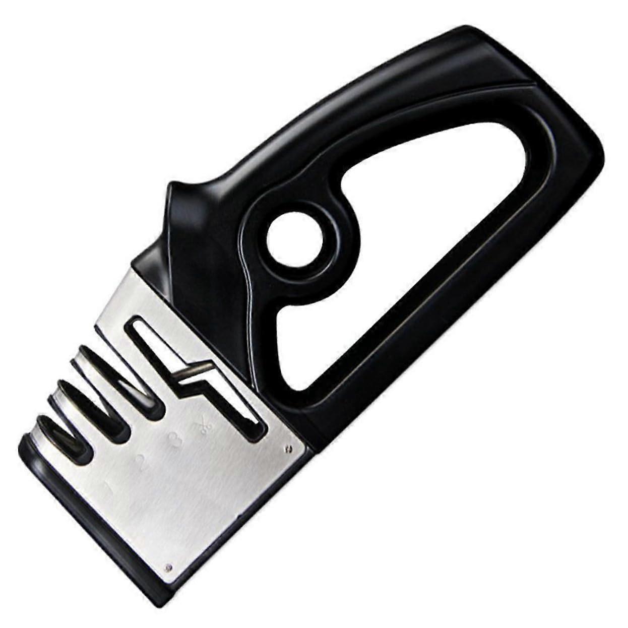Knife Sharpener with ThreeStage Precision Sharpening, MultiKnife Compatibility and Ergonomic Handle