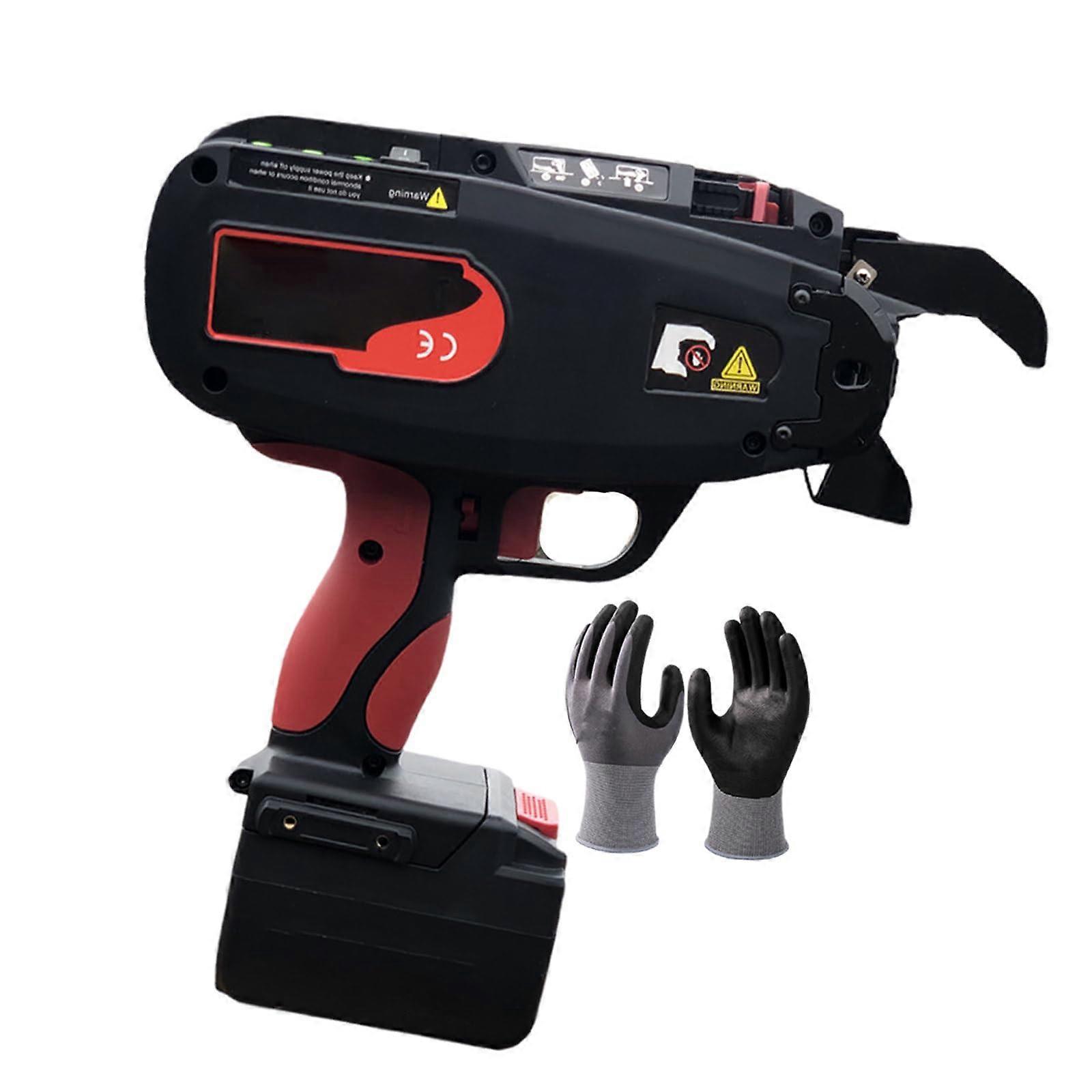 Automatic Rebar Tying Machine with Digital Display, 445mm Cordless Binder, Fast Knotting Tool Set