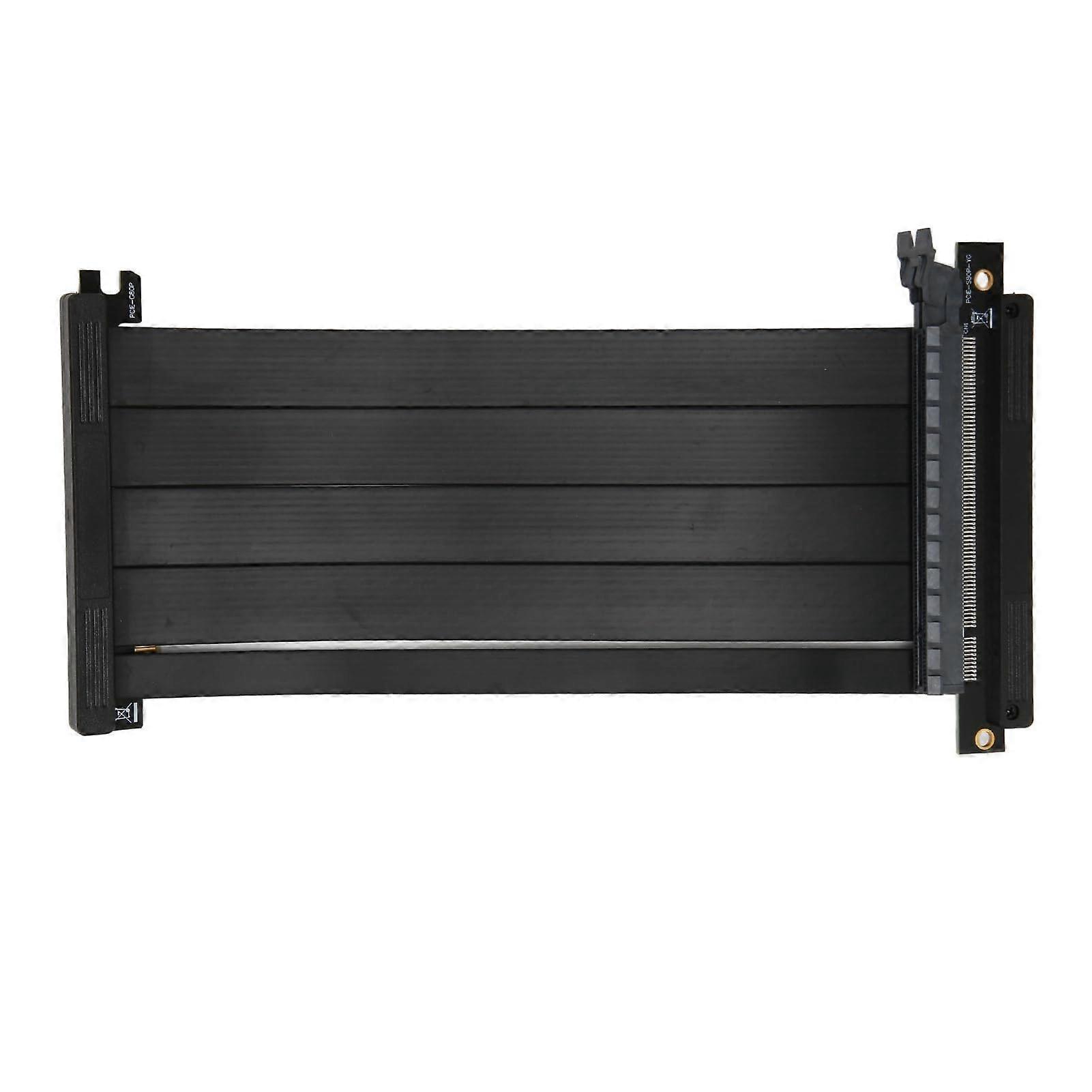 PCIe 4.0 x16 Graphics Card Riser Cable 200mm Speed GPU Extension with EMI Shielding