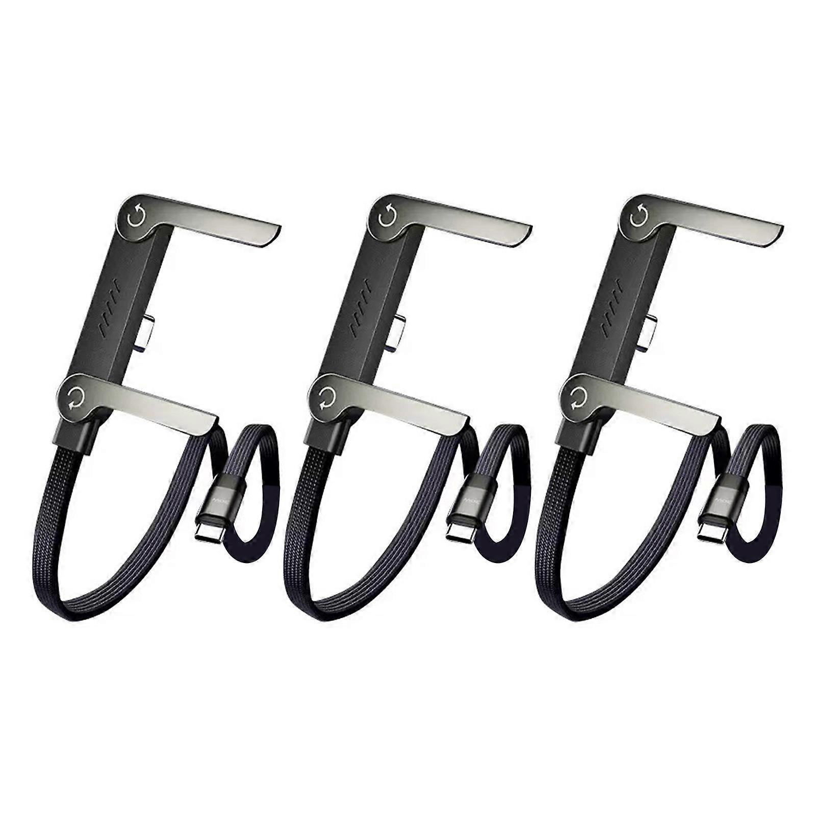 2 in 1 Charging Cable Feature 90 Degree Bend Connectors and Foldable Phone Support Function for Smartphones Tablets Multicolor