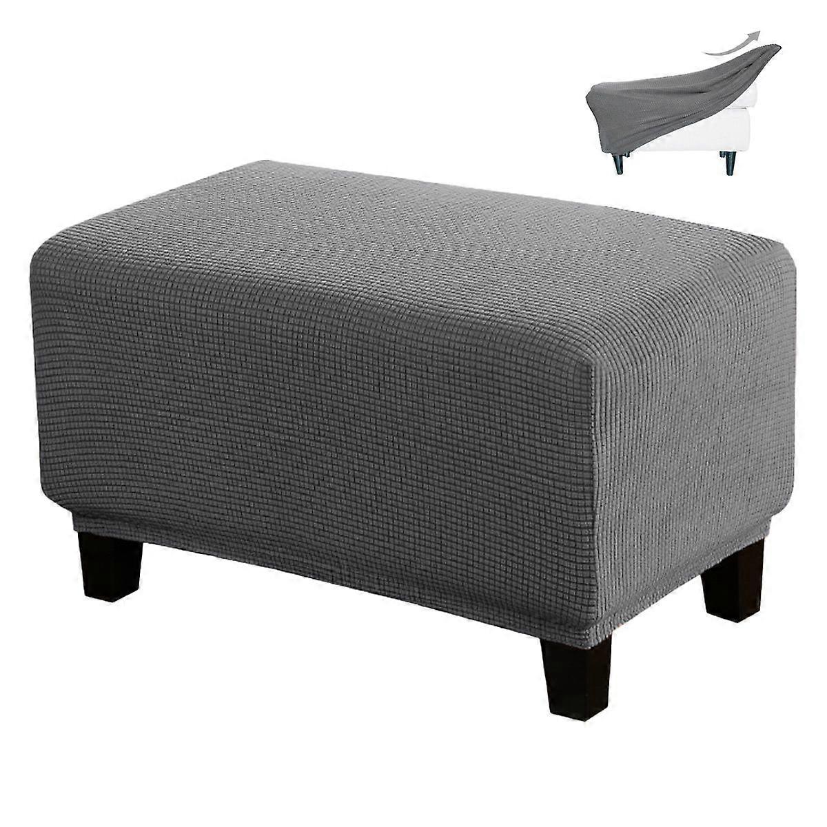 Sofa Ottoman Cover, Rectangular Stretch Ottoman Slipcovers, Footstool Cover