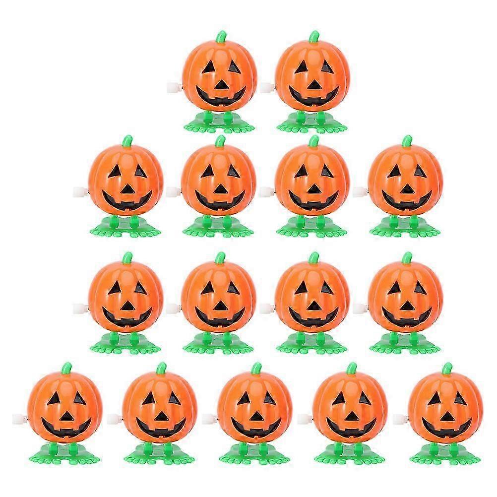 Halloween Wind Up Jumping Pumpkin 15pcs Fun Clockwork Playthings for Party Atmosphere & Coordination Development