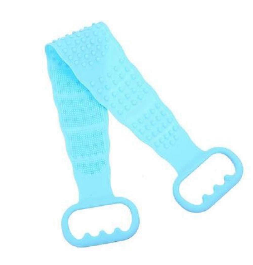 Silicone Body Scrubber and Shower Back Brush, DualSided Exfoliating Long Handle, 2 Pack