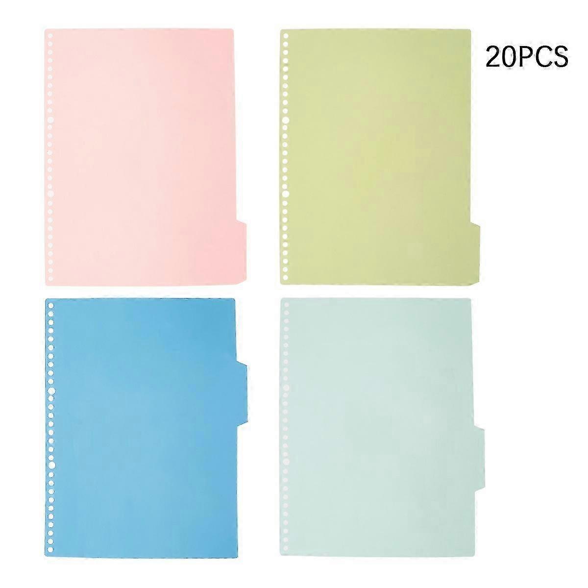 Plastic Binder Index Divider Sheet Stationery Supplies Quick Referencing Content Classification 5 Sets 20Pcs Red