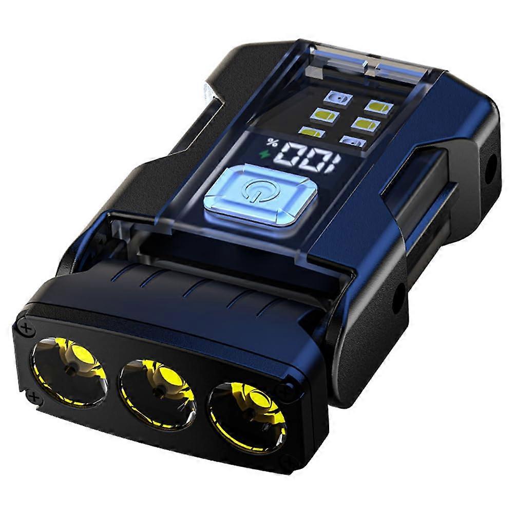 LED Rechargeable Flashlight with 360° Rotatable Head, Super Bright Camping Lantern, USB TypeC Charging