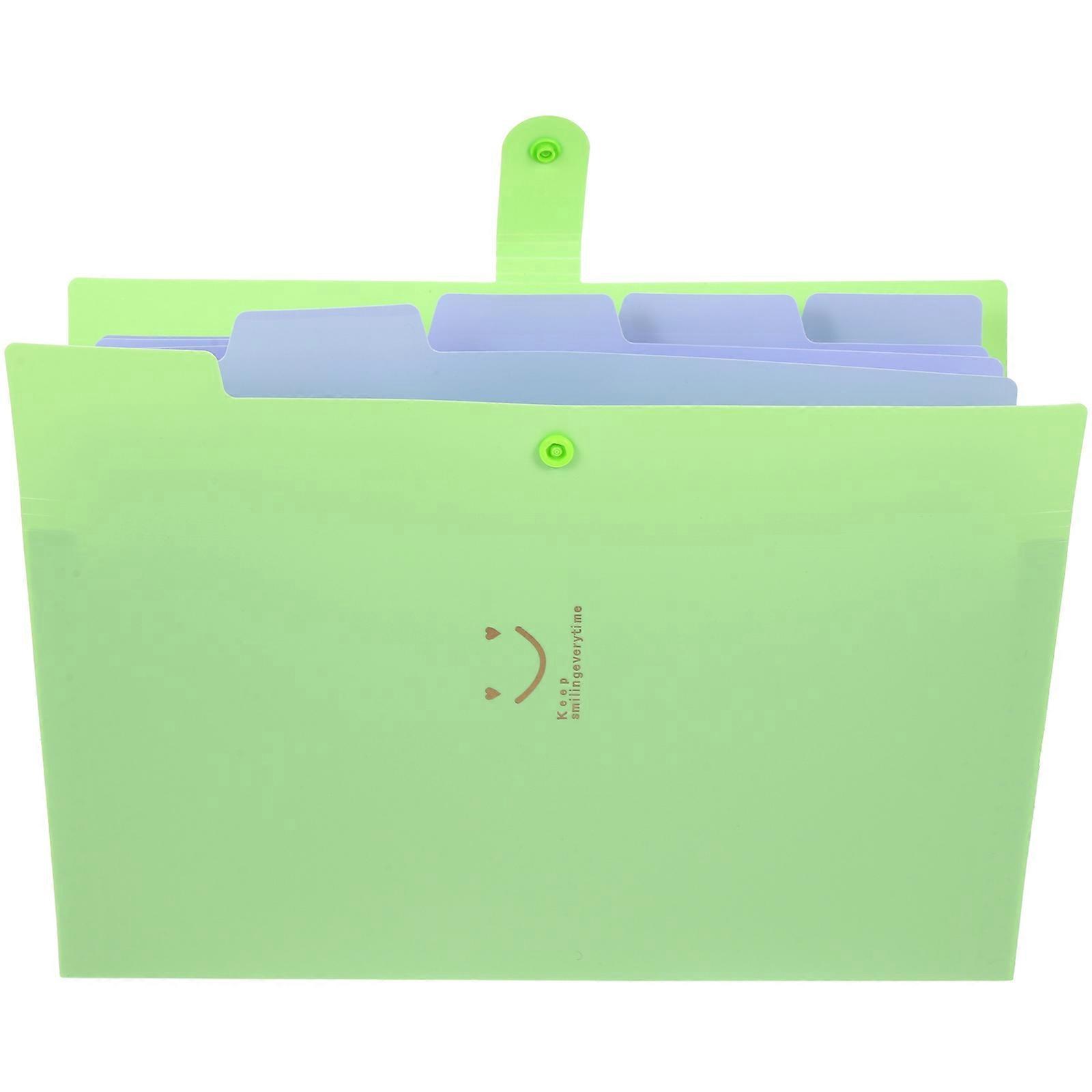 File Folder Accordion Folder for Files Holding 5 Pockets Plastic Organizer